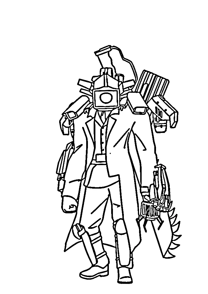 coloriage Cameraman à imprimer pour enfant de 7 ans