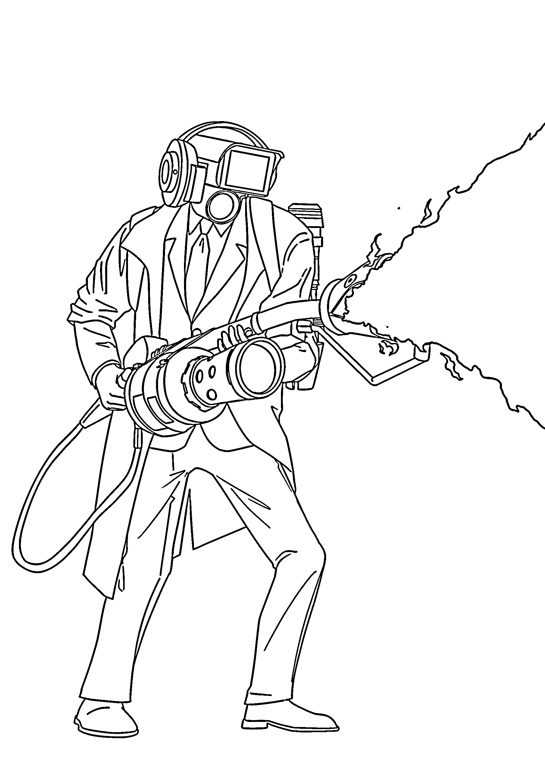 image pour coloriage Cameraman enfant