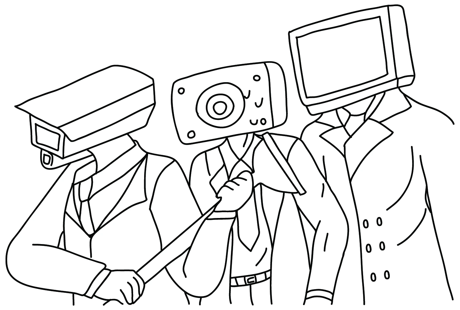 coloriage Cameraman à imprimer pour enfant de 4 ans
