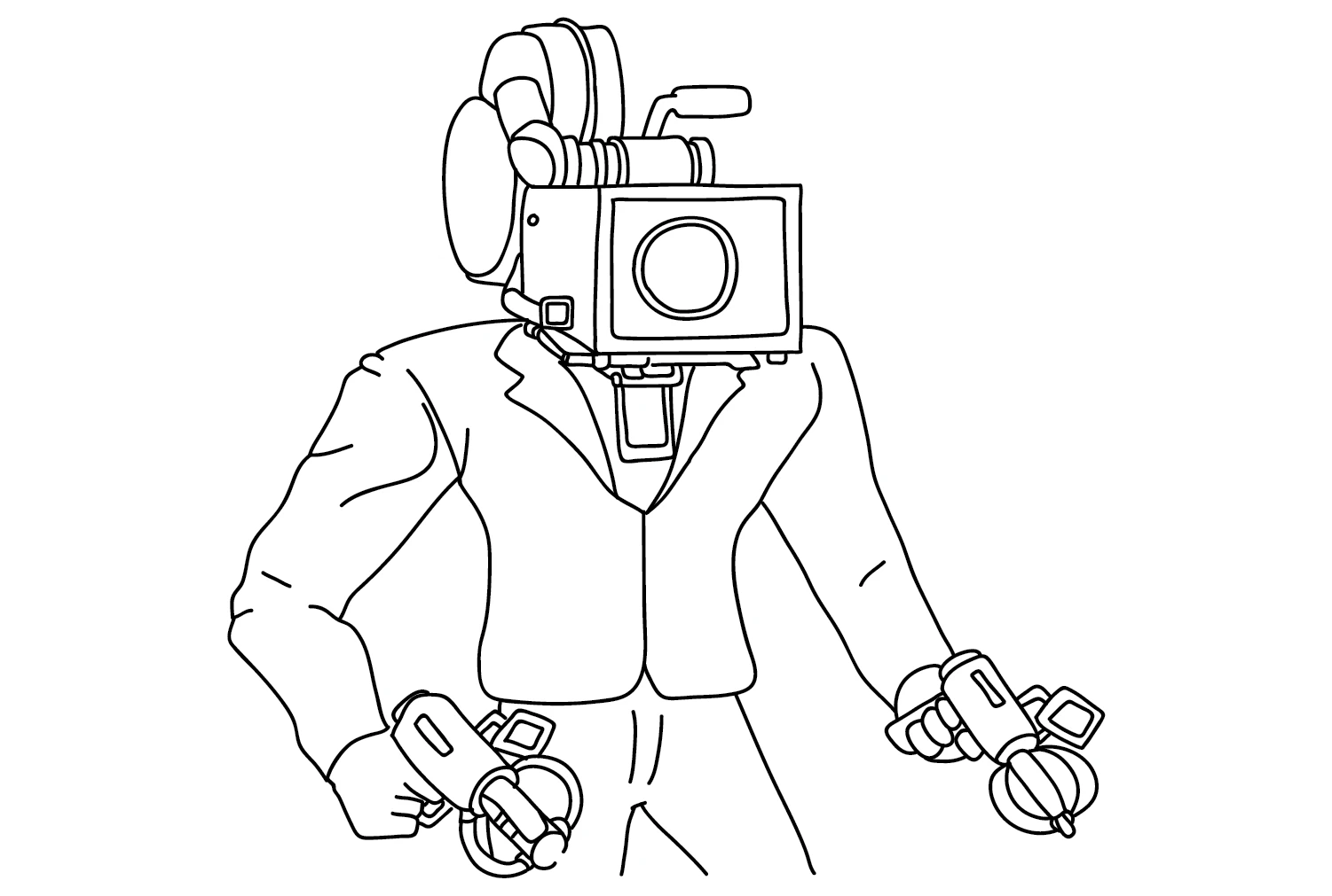 coloriage Cameraman à imprimer pdf gratuit