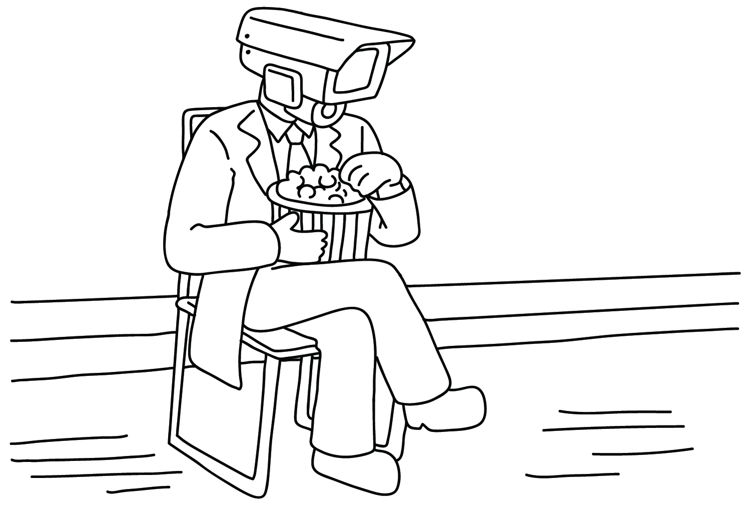 coloriage Cameraman à imprimer pour enfant de 9 ans
