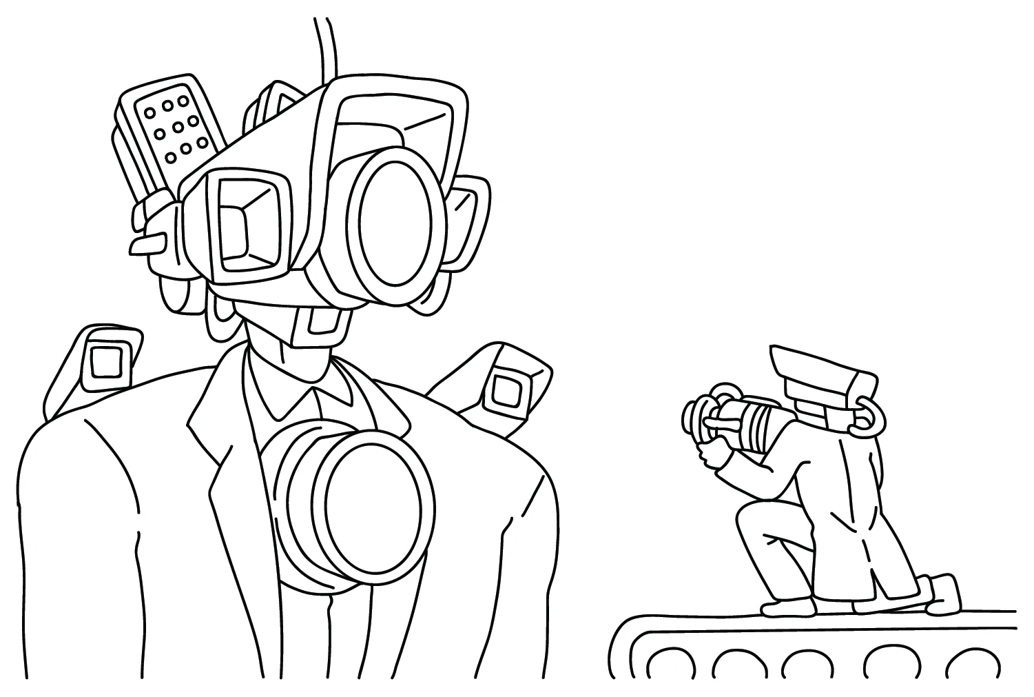 coloriage Cameraman gratuit en ligne 1