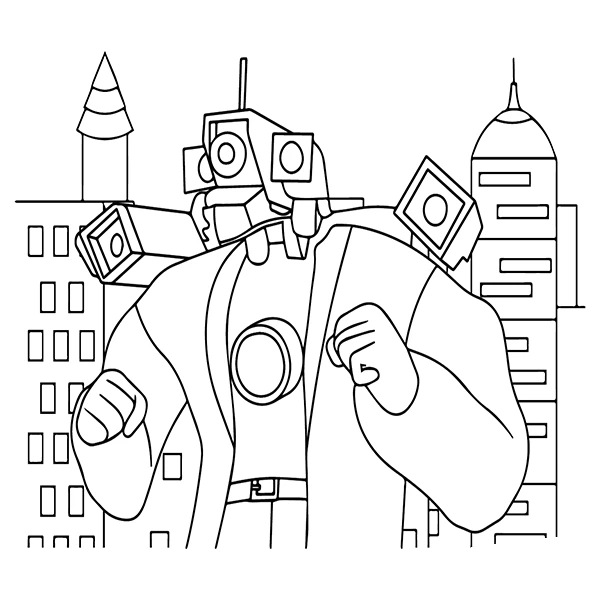 coloriage Cameraman à imprimer pour enfant de 3 ans
