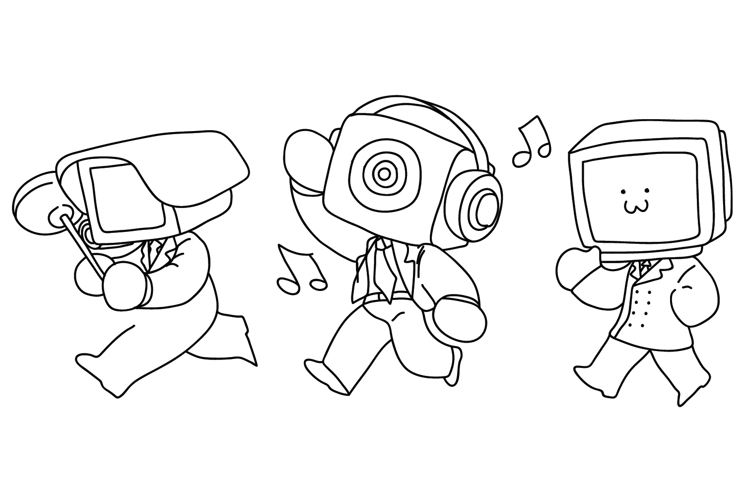coloriage Cameraman pour primaire 1