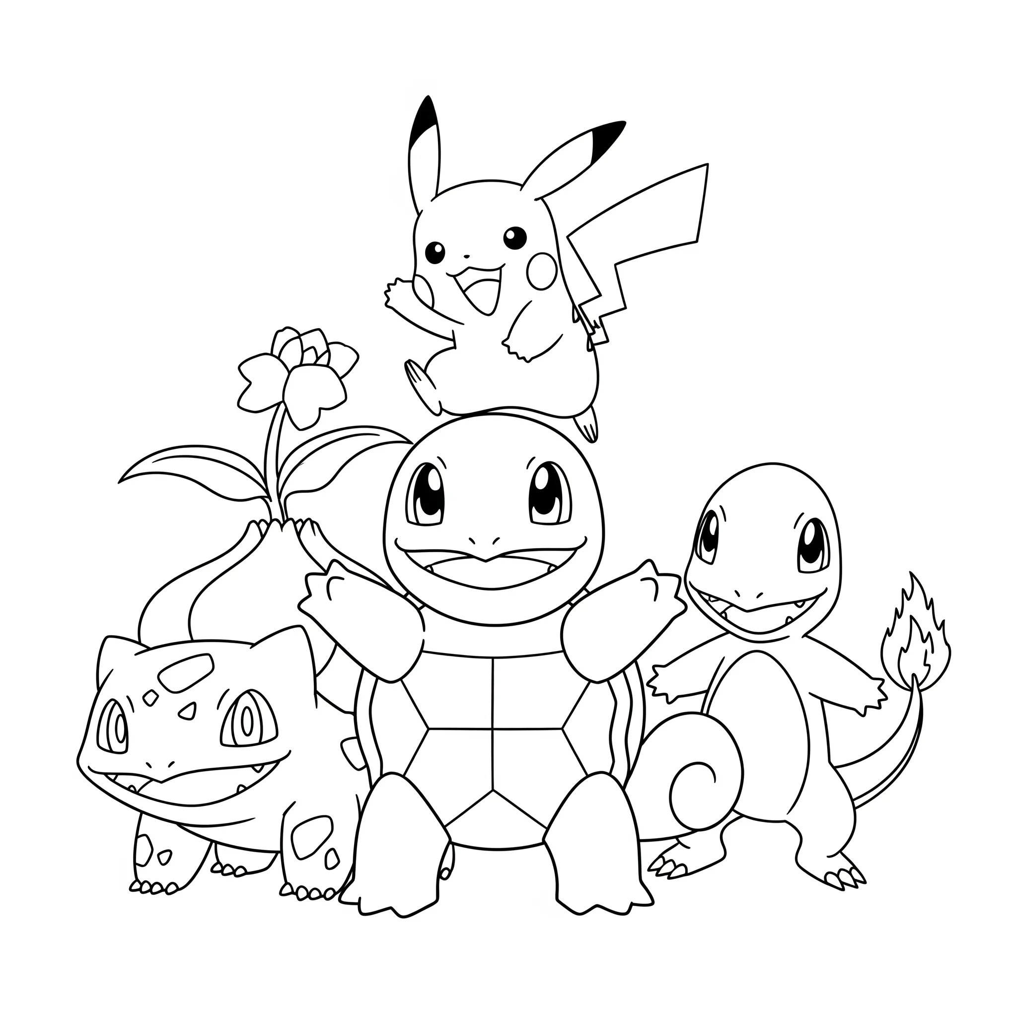coloriage Carapuce et ses amis gratuit pour enfants