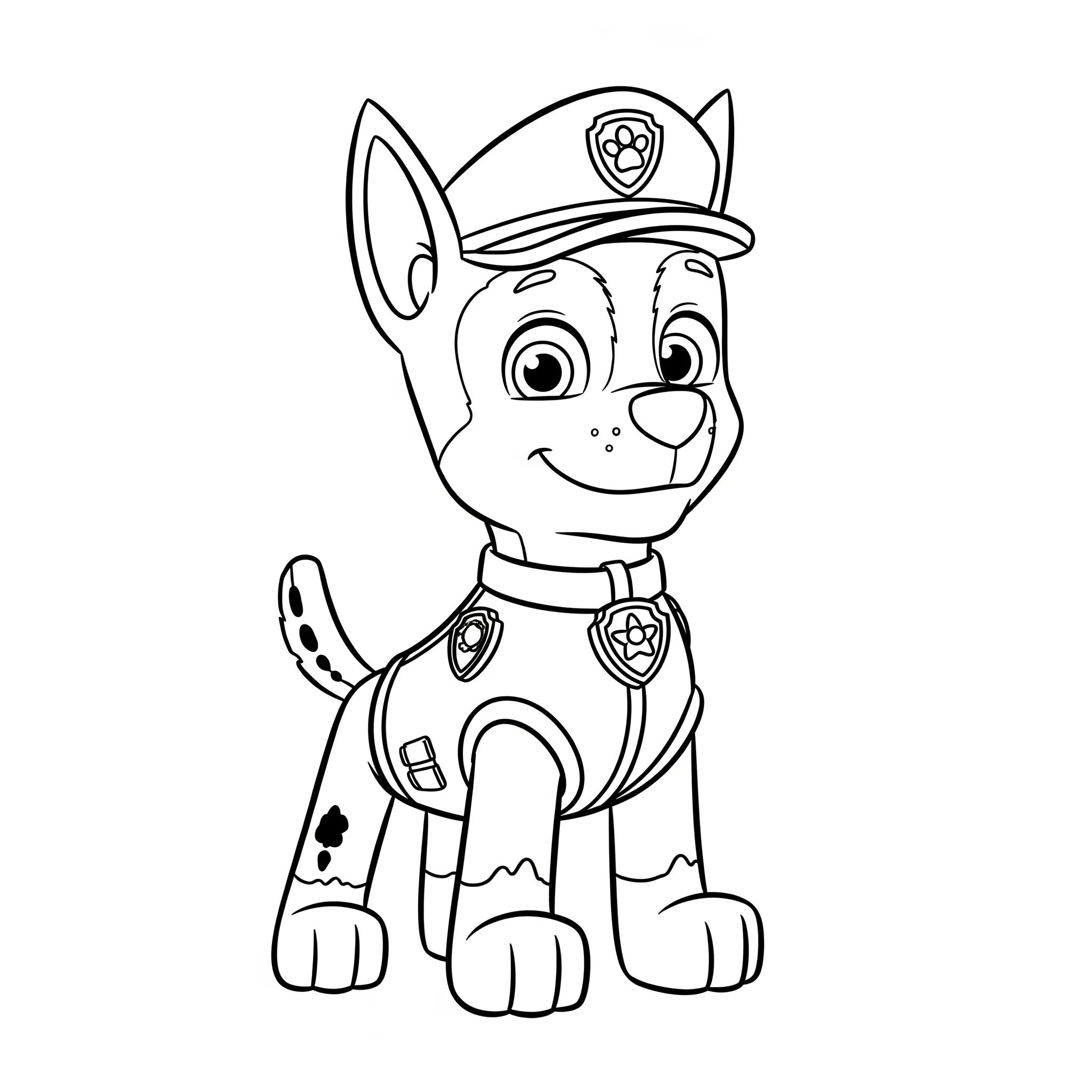 imprimer coloriage Chase le super policier pour enfant