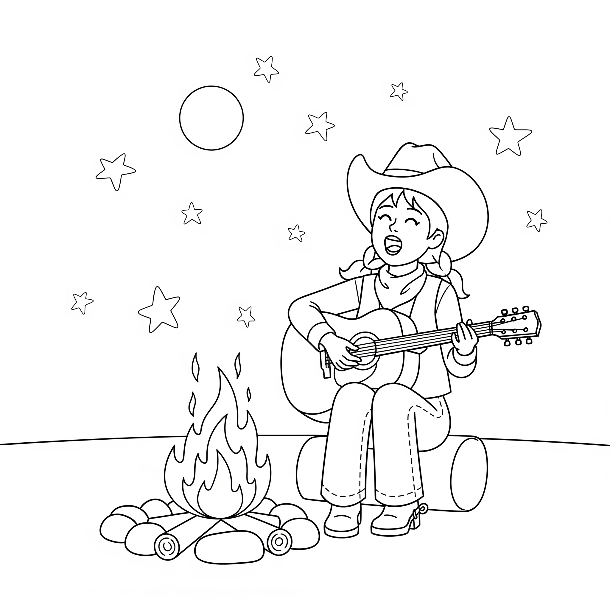 coloriage Cowgirl pour enfant gratuit