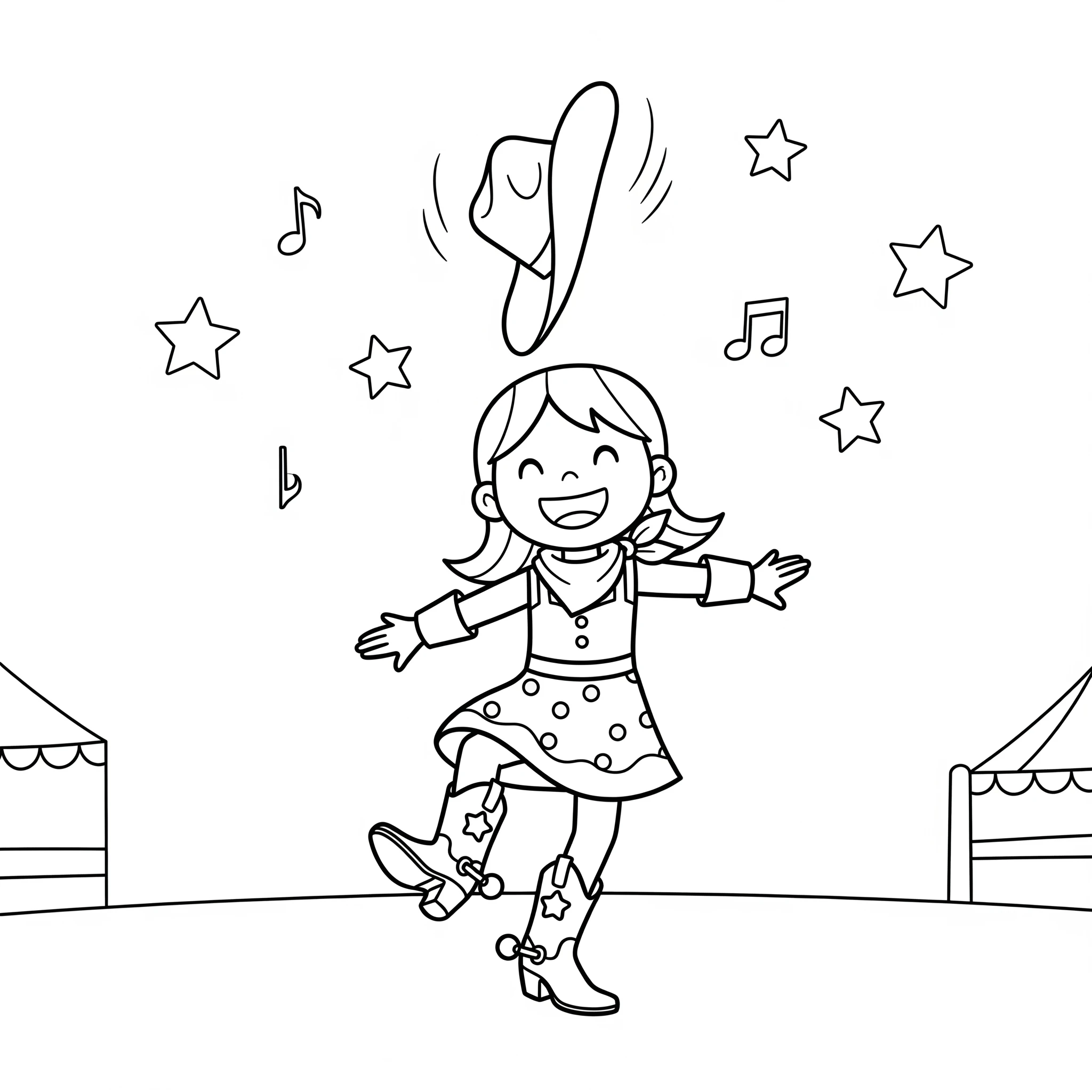 coloriage Cowgirl gratuit en ligne