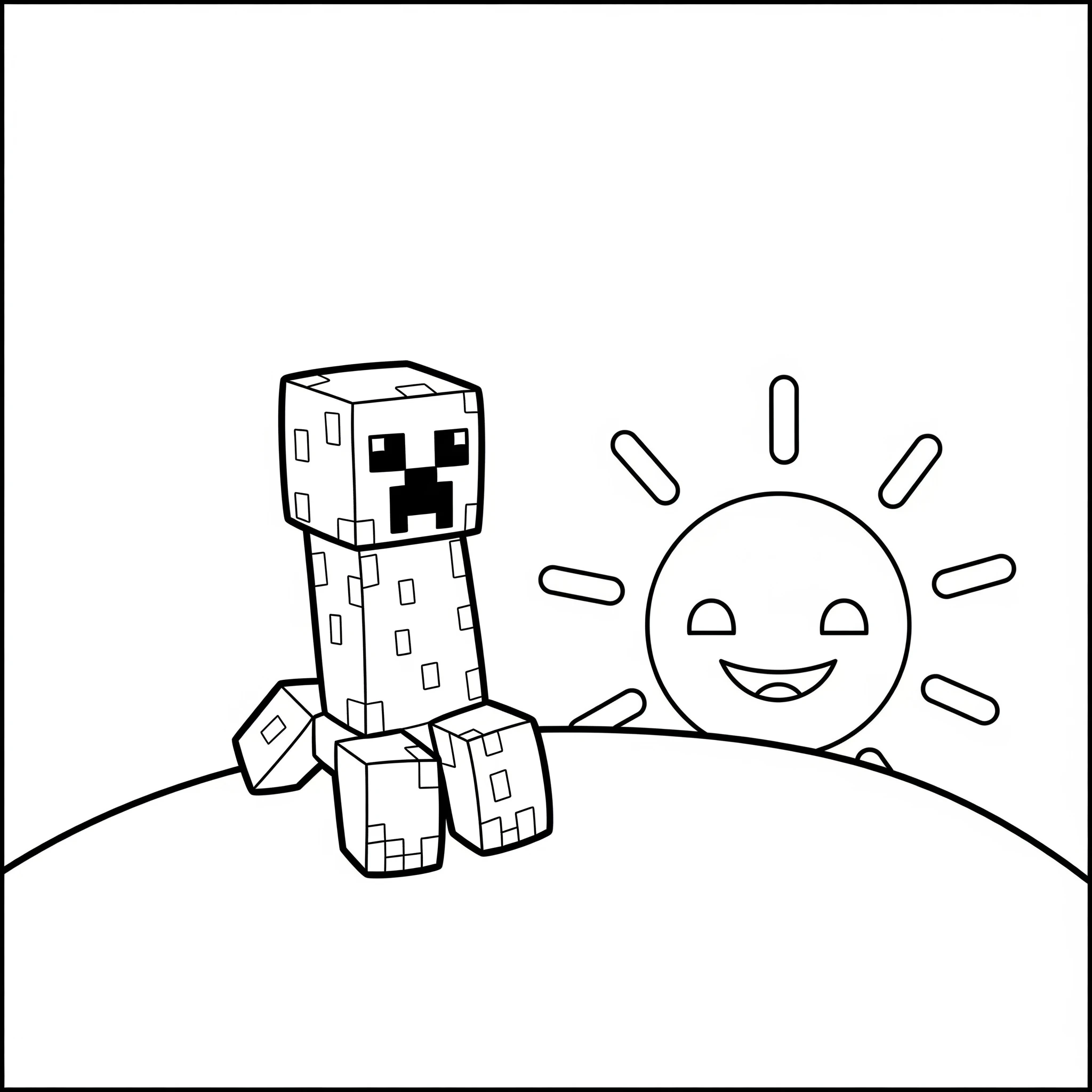 coloriage Creeper a telecharger
