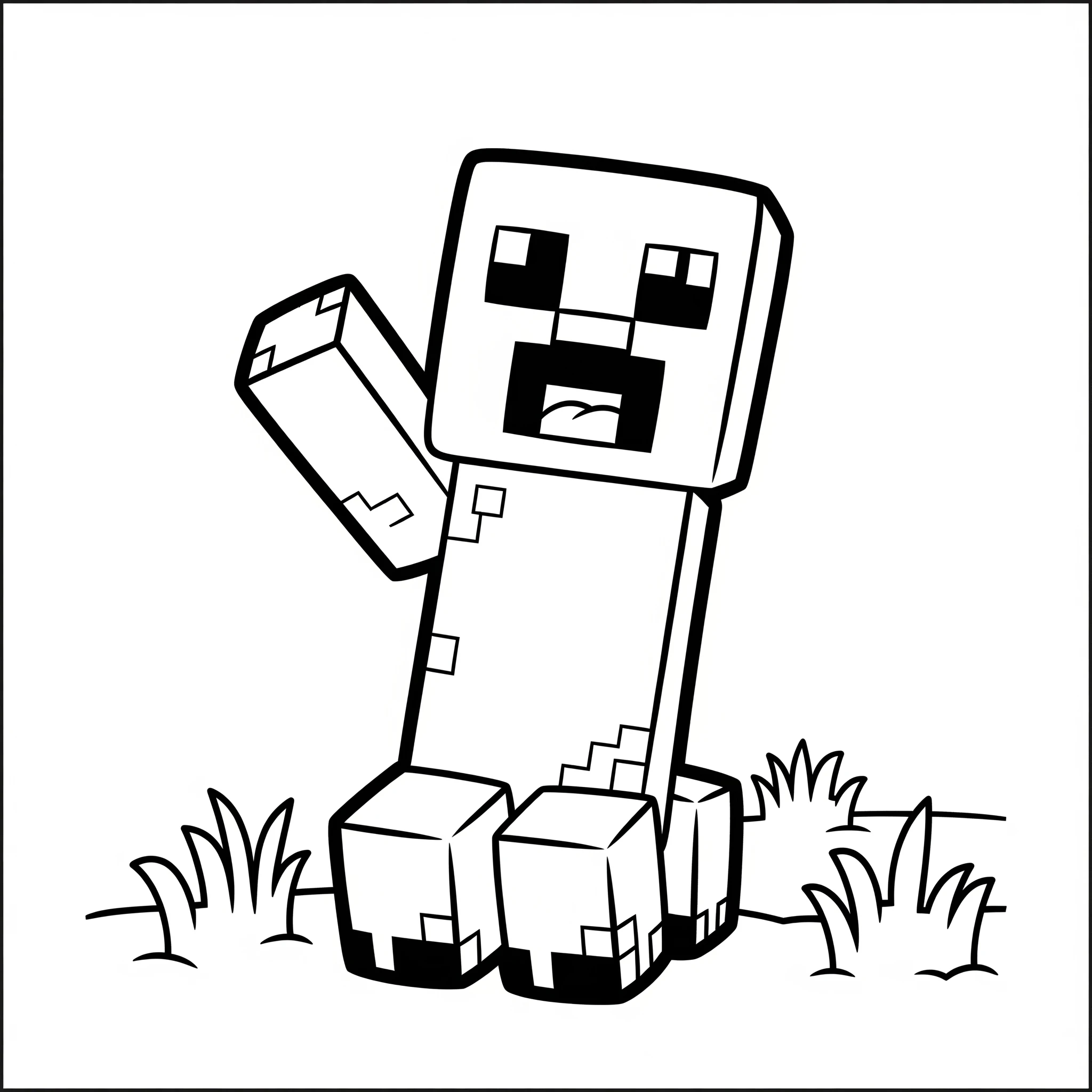 coloriage Creeper pour enfant