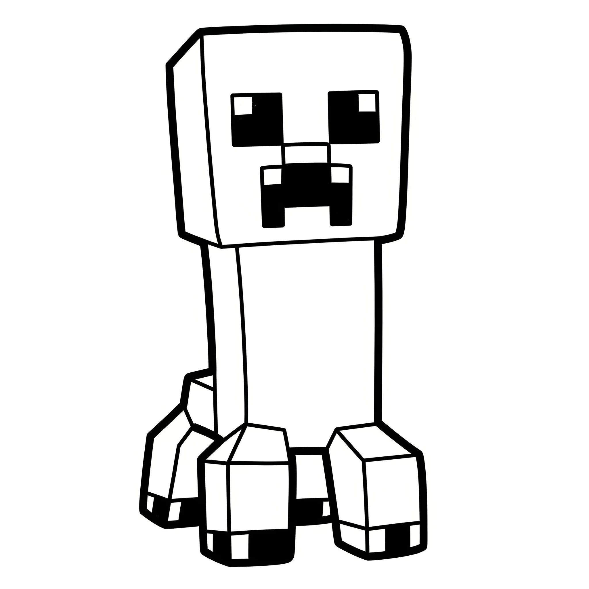 coloriage Creeper a imprimer gratuit