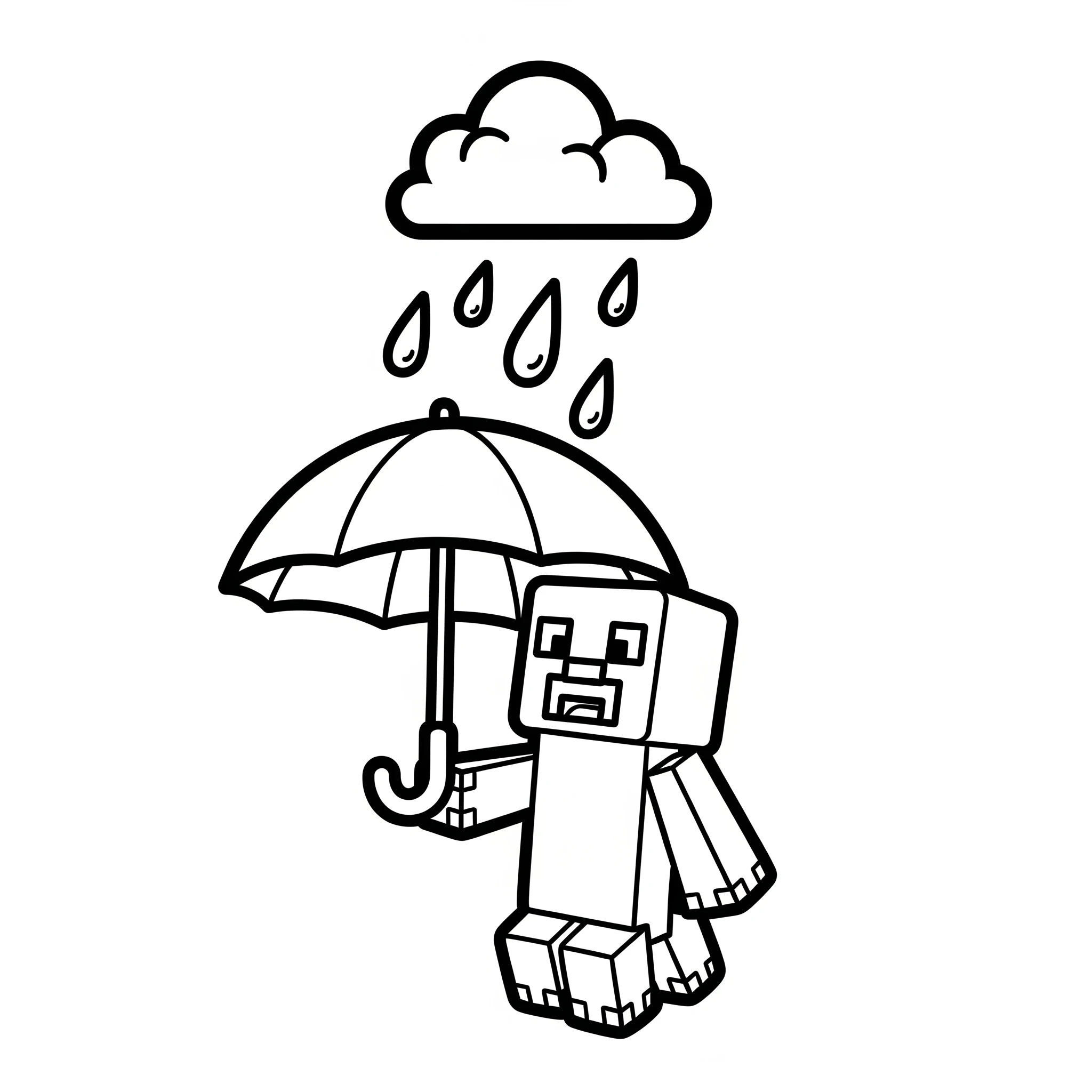 coloriage Creeper à imprimer gratuitement pdf