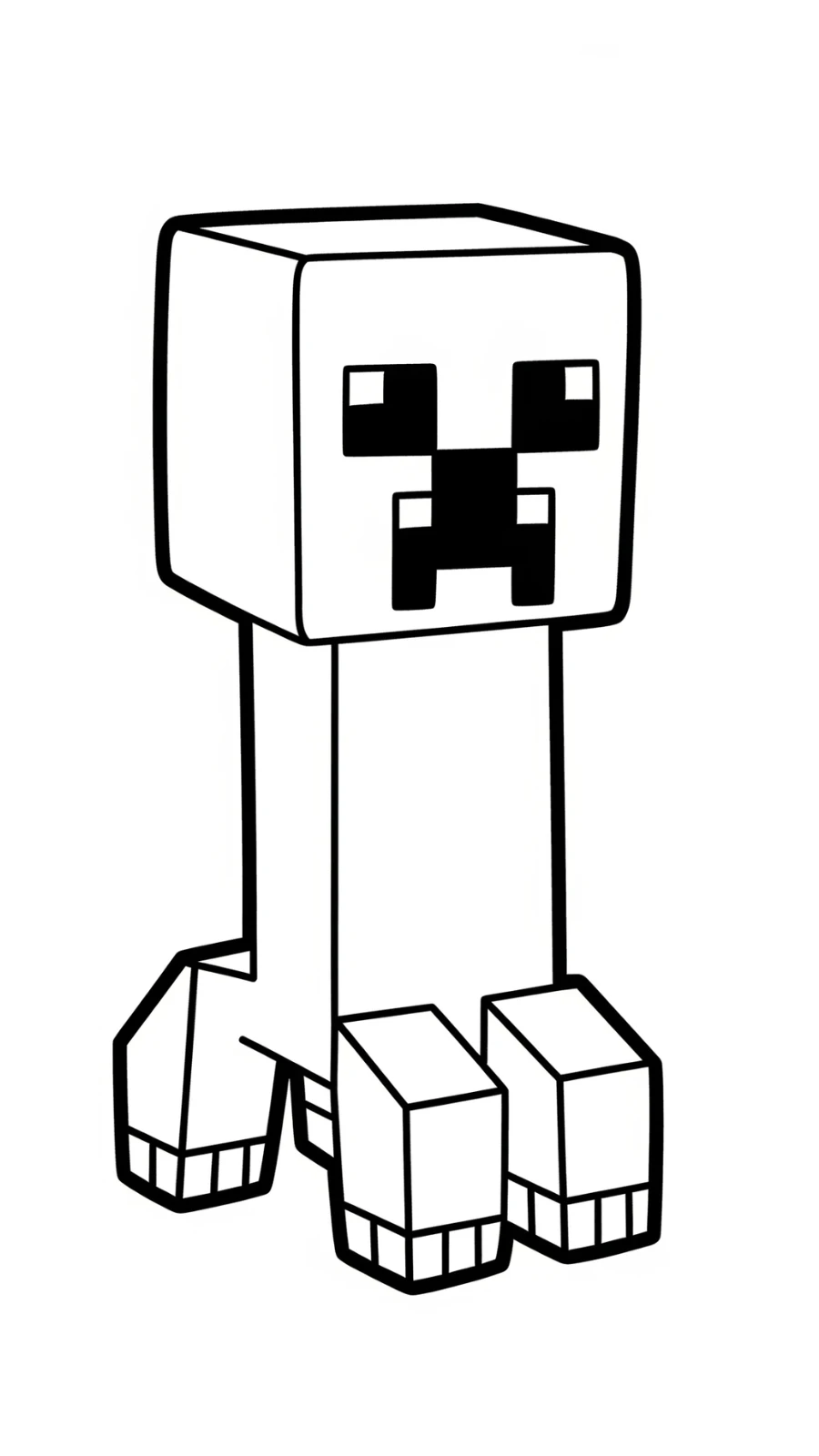 coloriage Creeper à imprimer a4