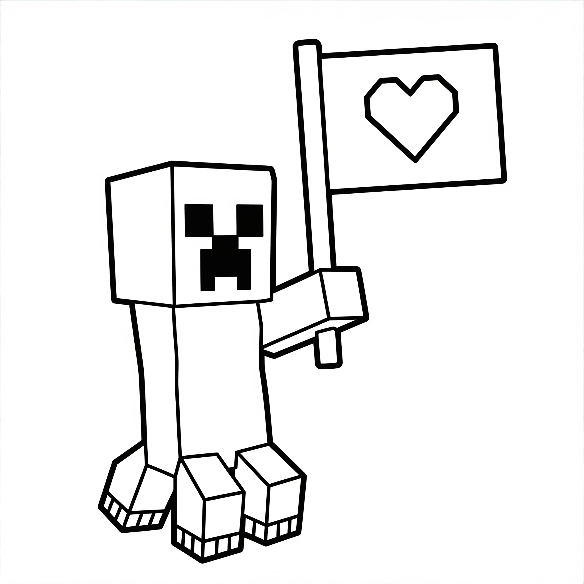 coloriage Creeper à imprimer pour enfant de 8 ans