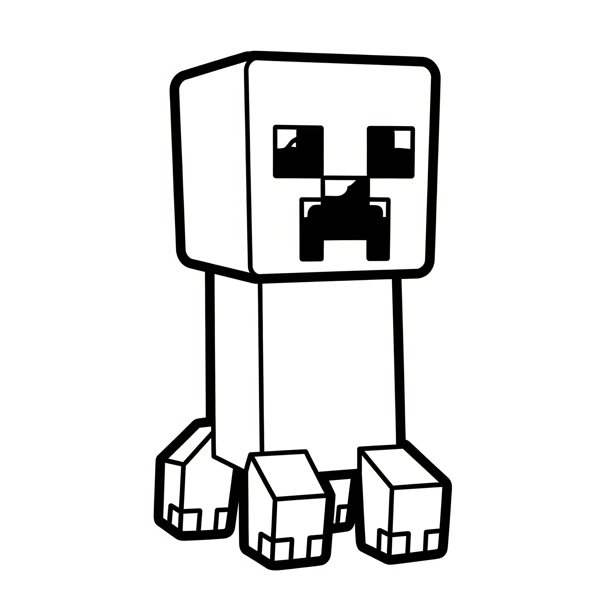 coloriage Creeper pour enfant de 3 ans