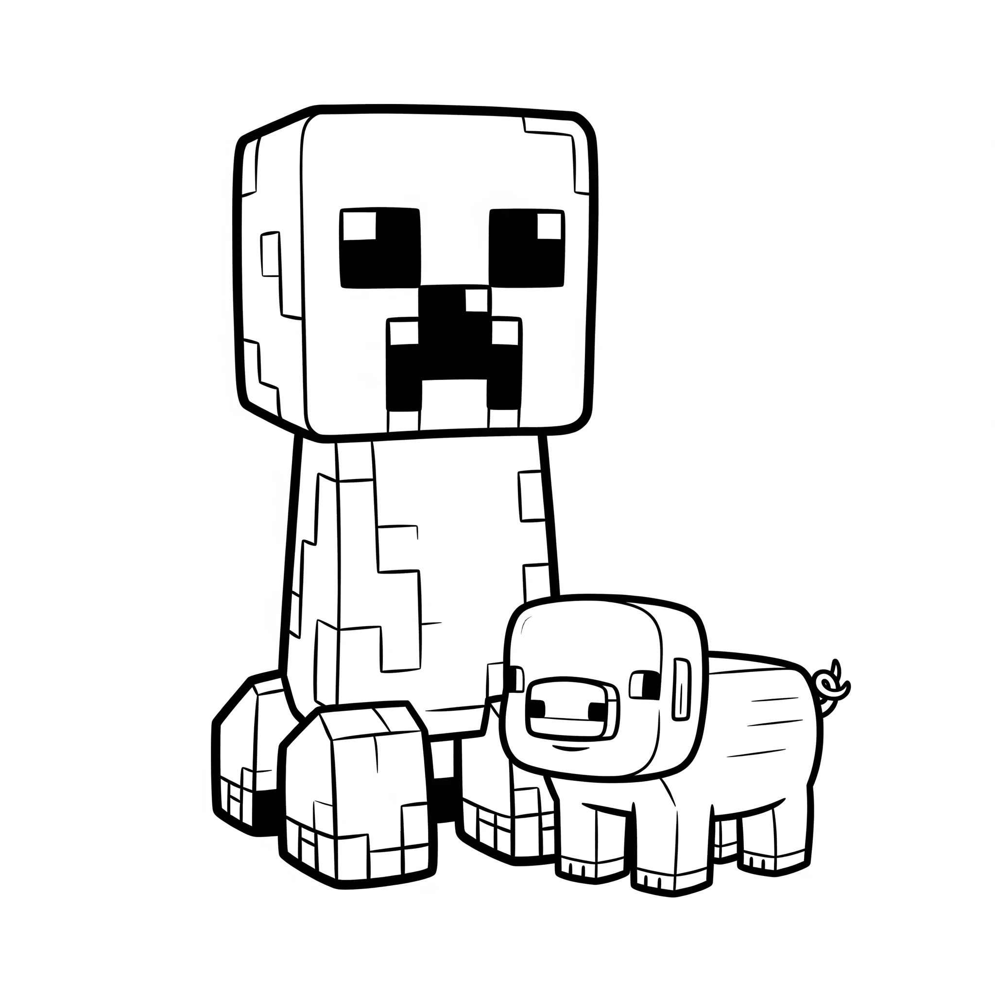 coloriage Creeper d'enfant a imprimer