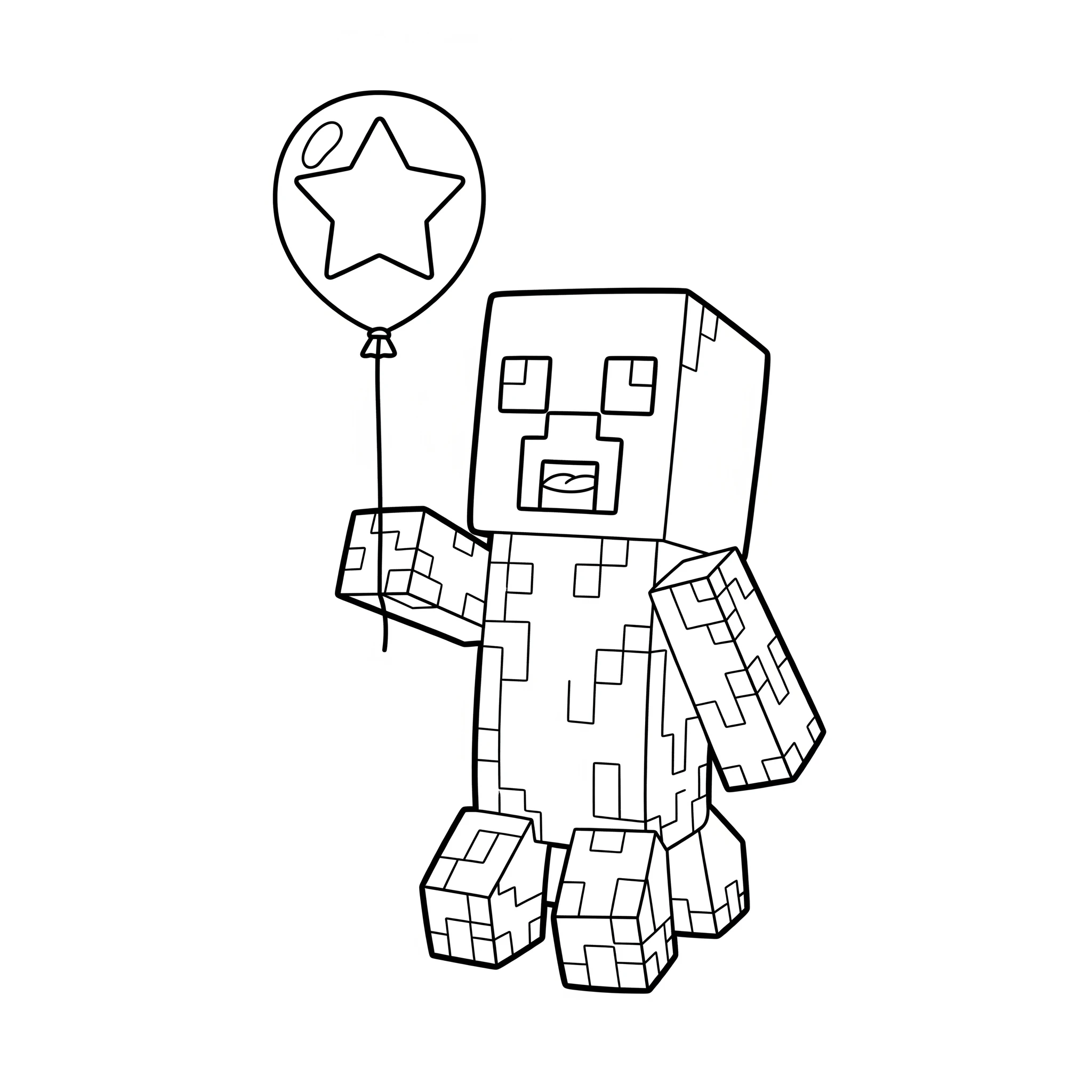 coloriage Creeper à imprimer pour enfants