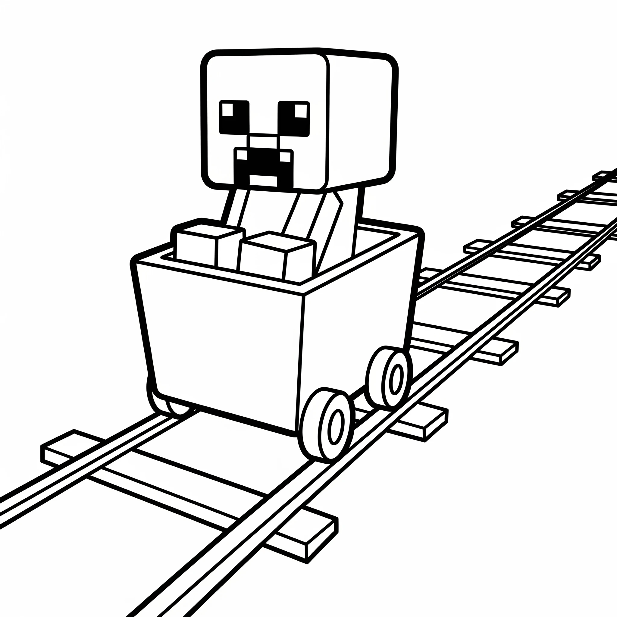 coloriage Creeper à imprimer pour enfant de 6 ans
