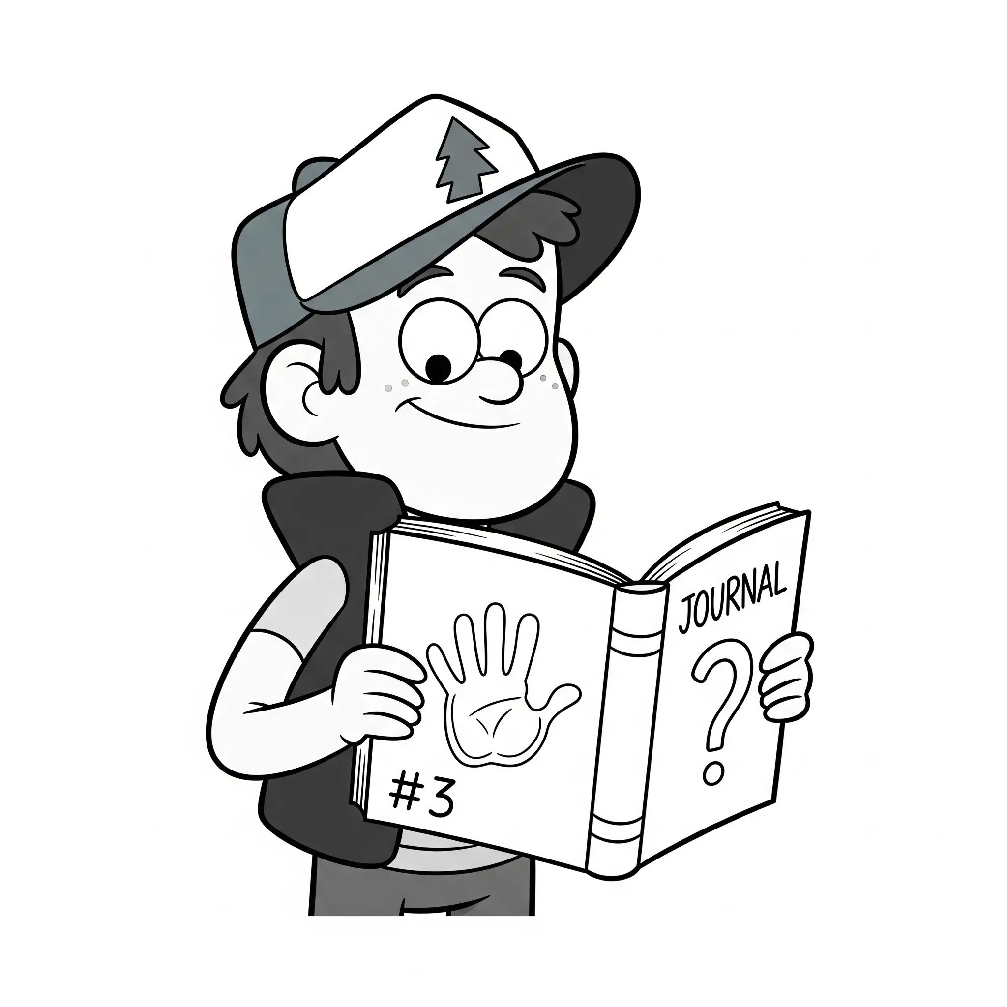 coloriage Dipper et le Journal et dessins