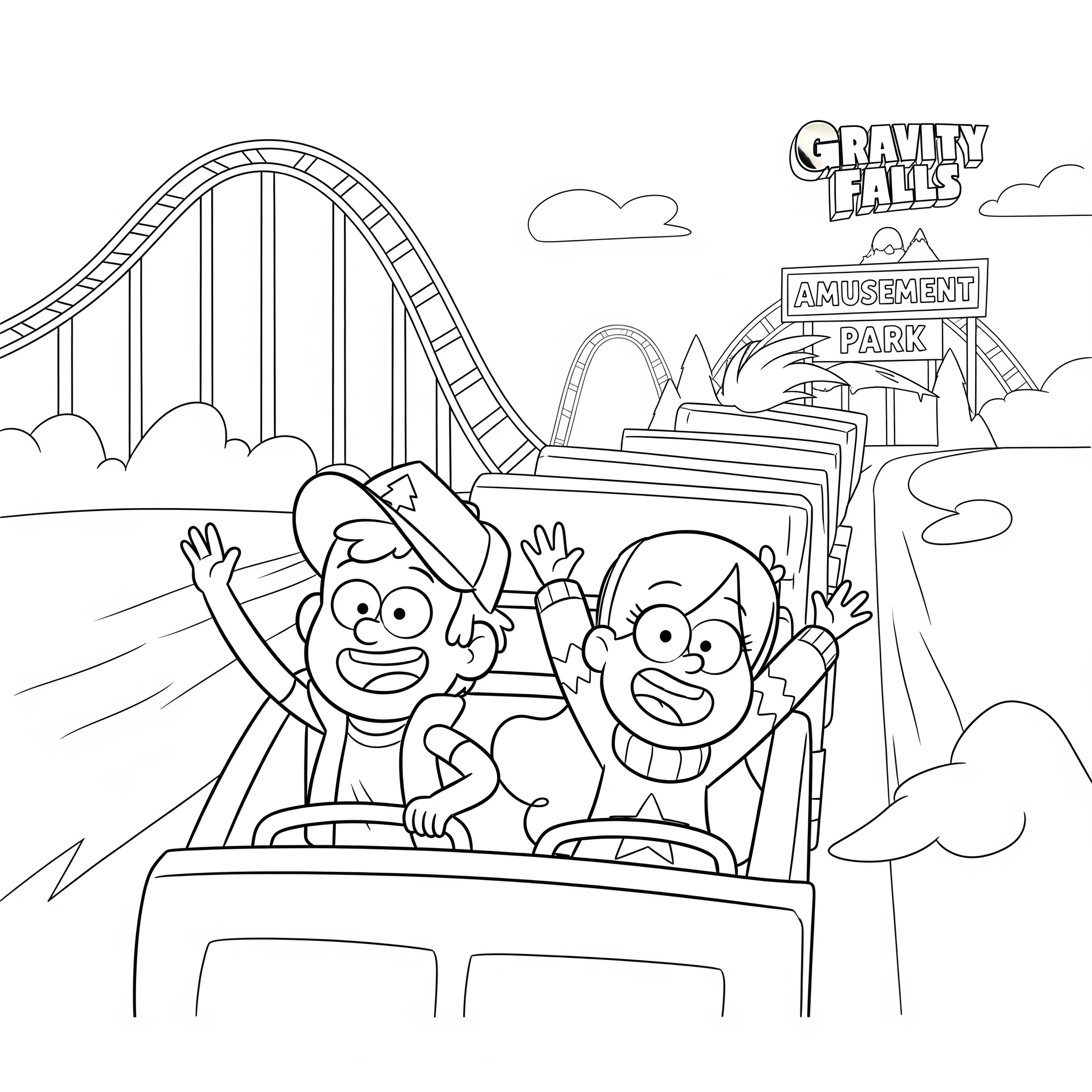 coloriage Gravity Falls pour enfant de 2 ans 1
