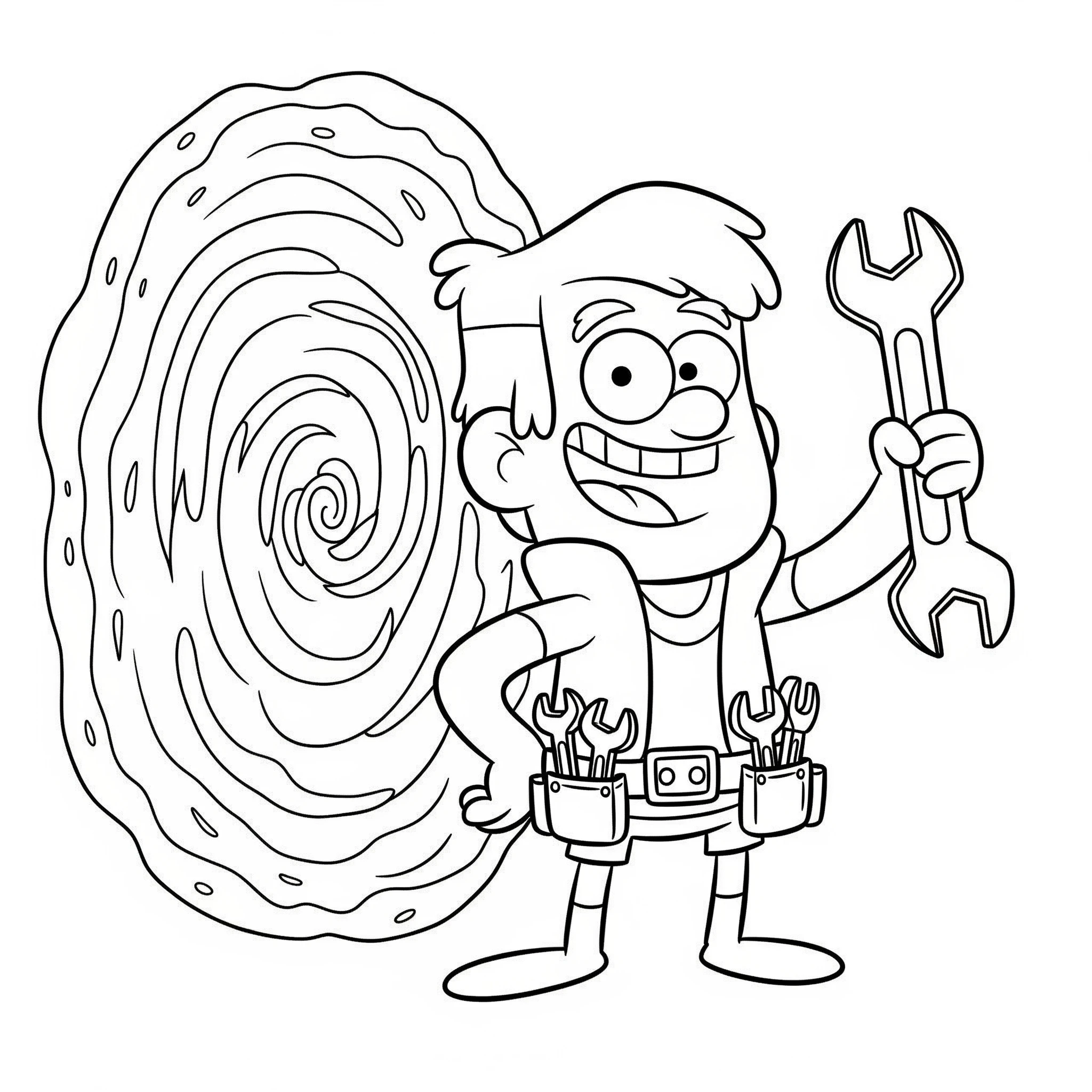 coloriage Gravity Falls pour bebe a imprimer