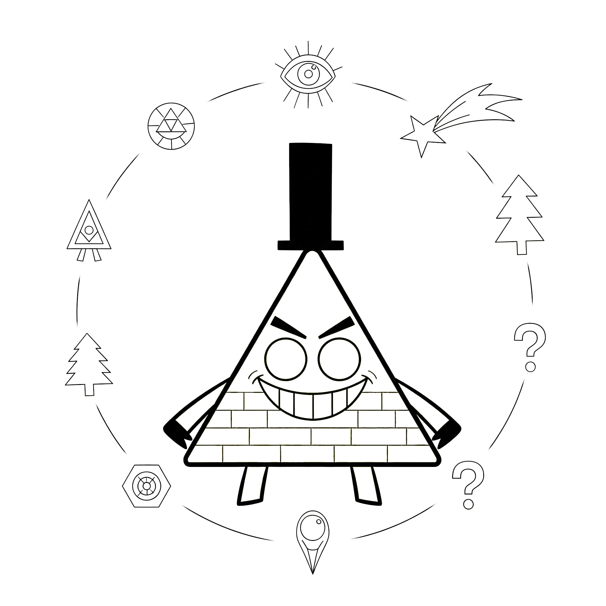 coloriage Gravity Falls pour enfant de 5 ans 1