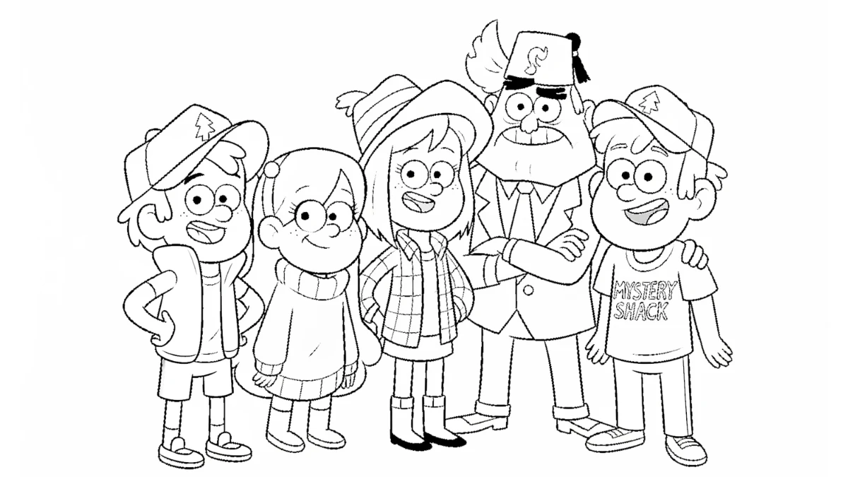 coloriage Gravity Falls pour primaire