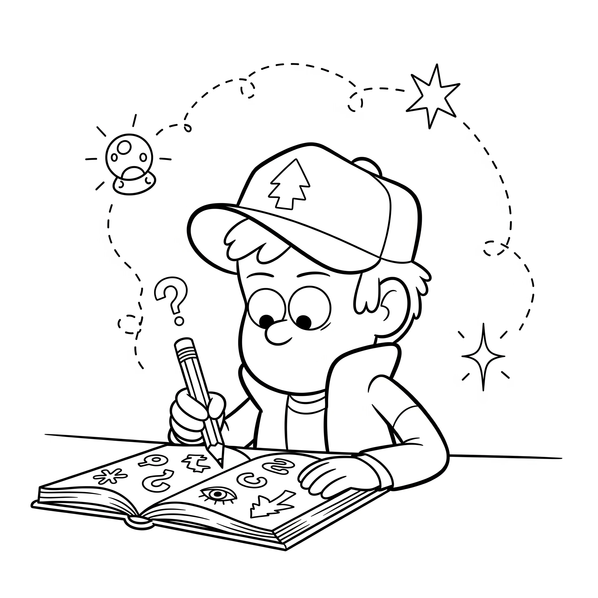 coloriage Gravity Falls et decoupage