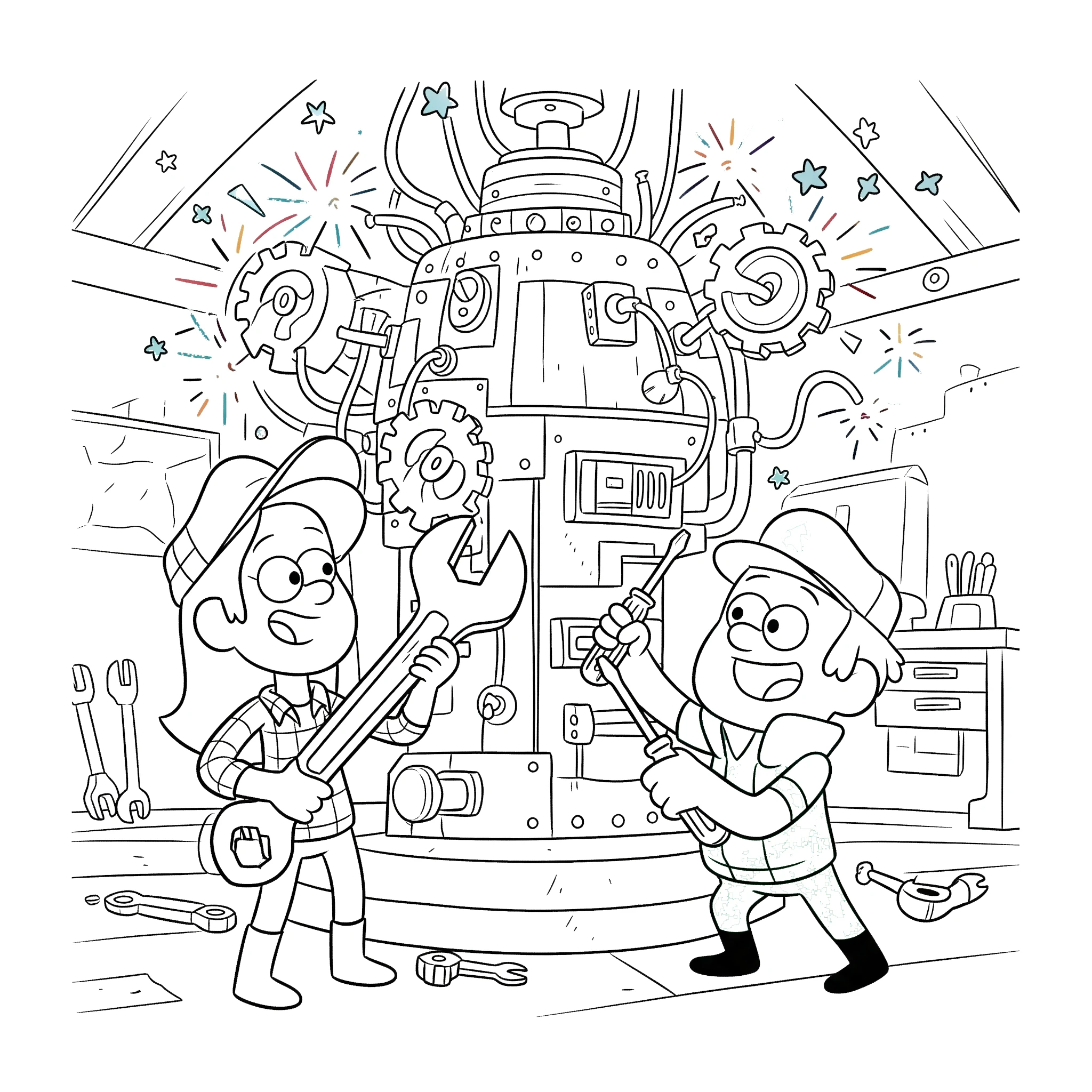 coloriage Gravity Falls pour primaire 3