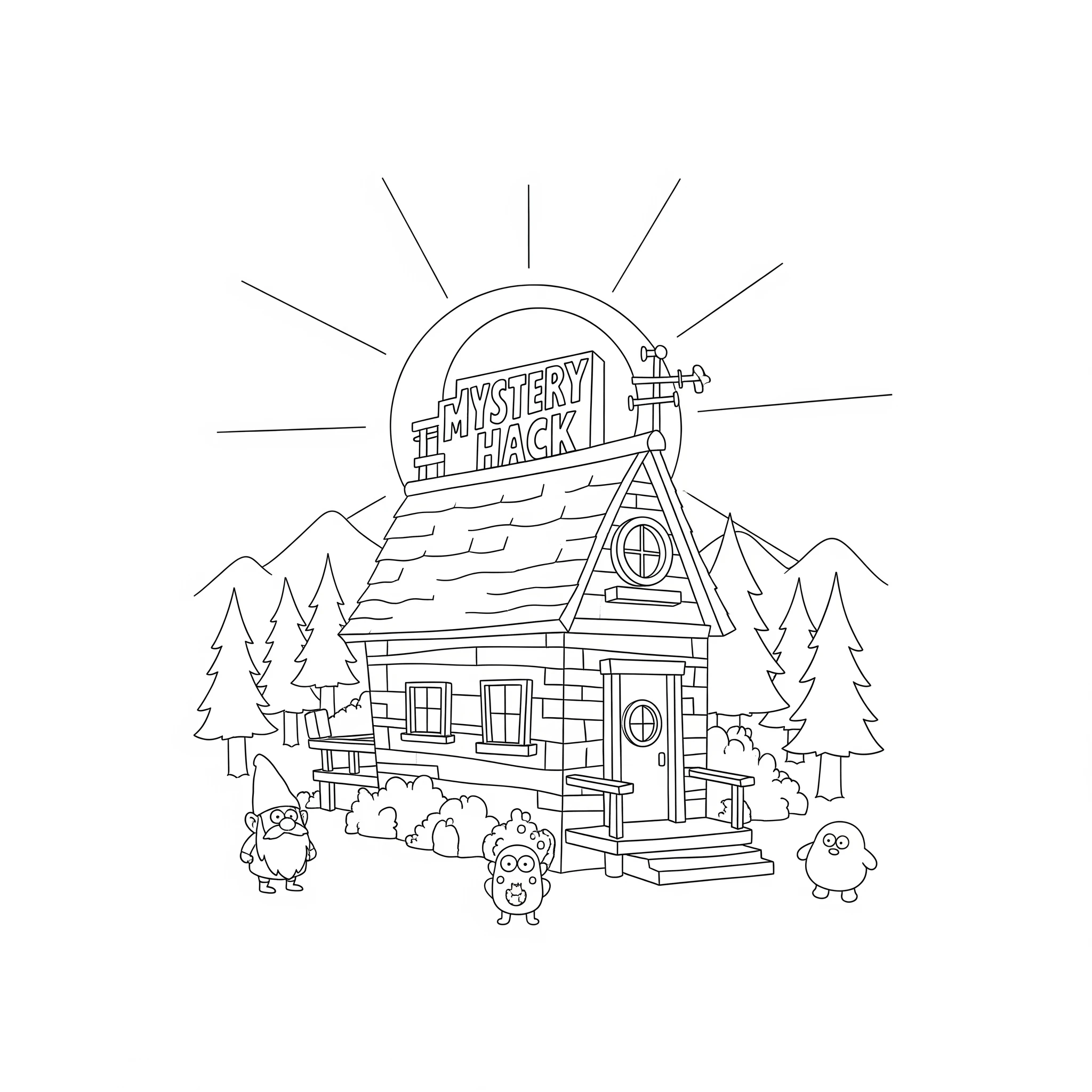 coloriage Gravity Falls educatif pour enfant