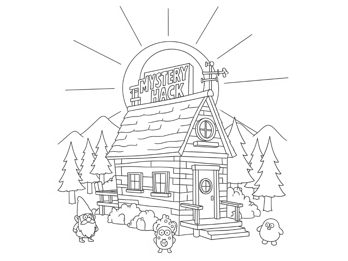 coloriage Gravity Falls pour enfant de 5 ans