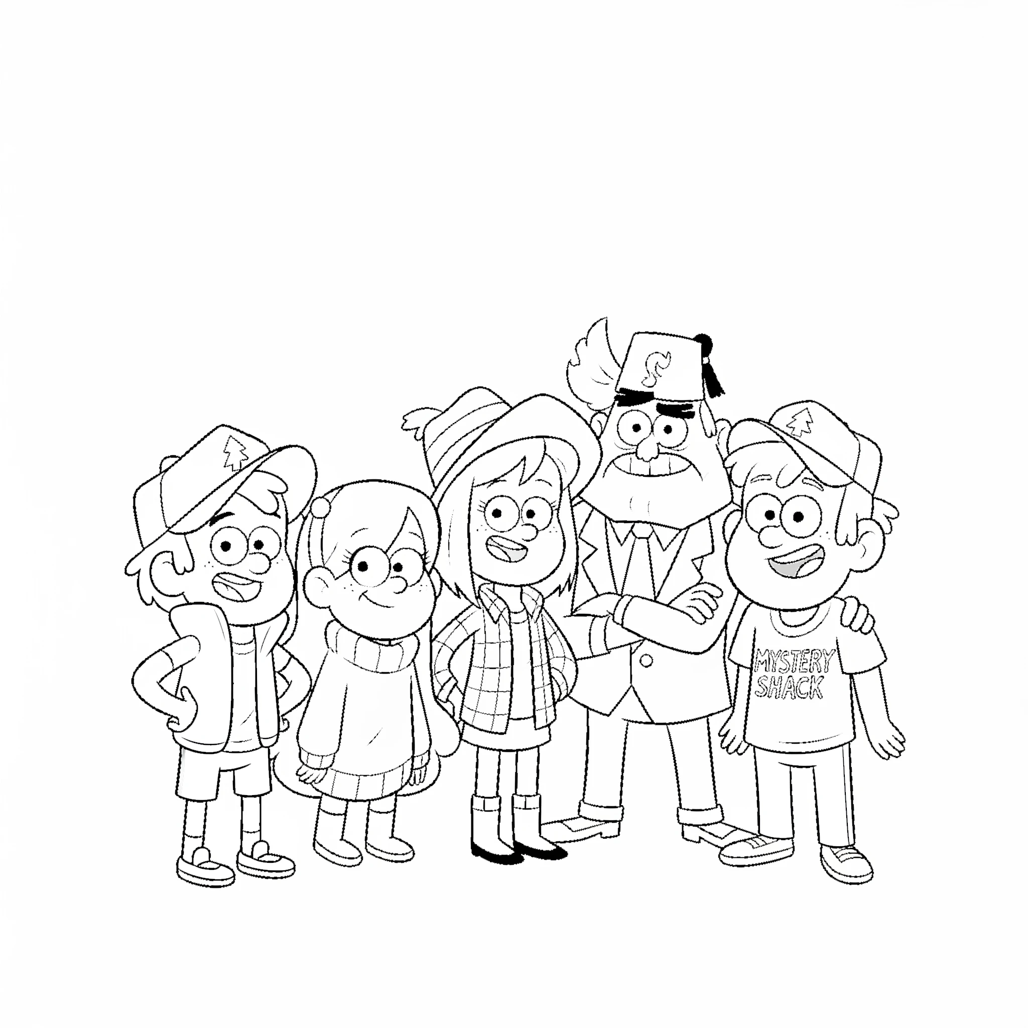 coloriage Gravity Falls pour enfant de 8 ans