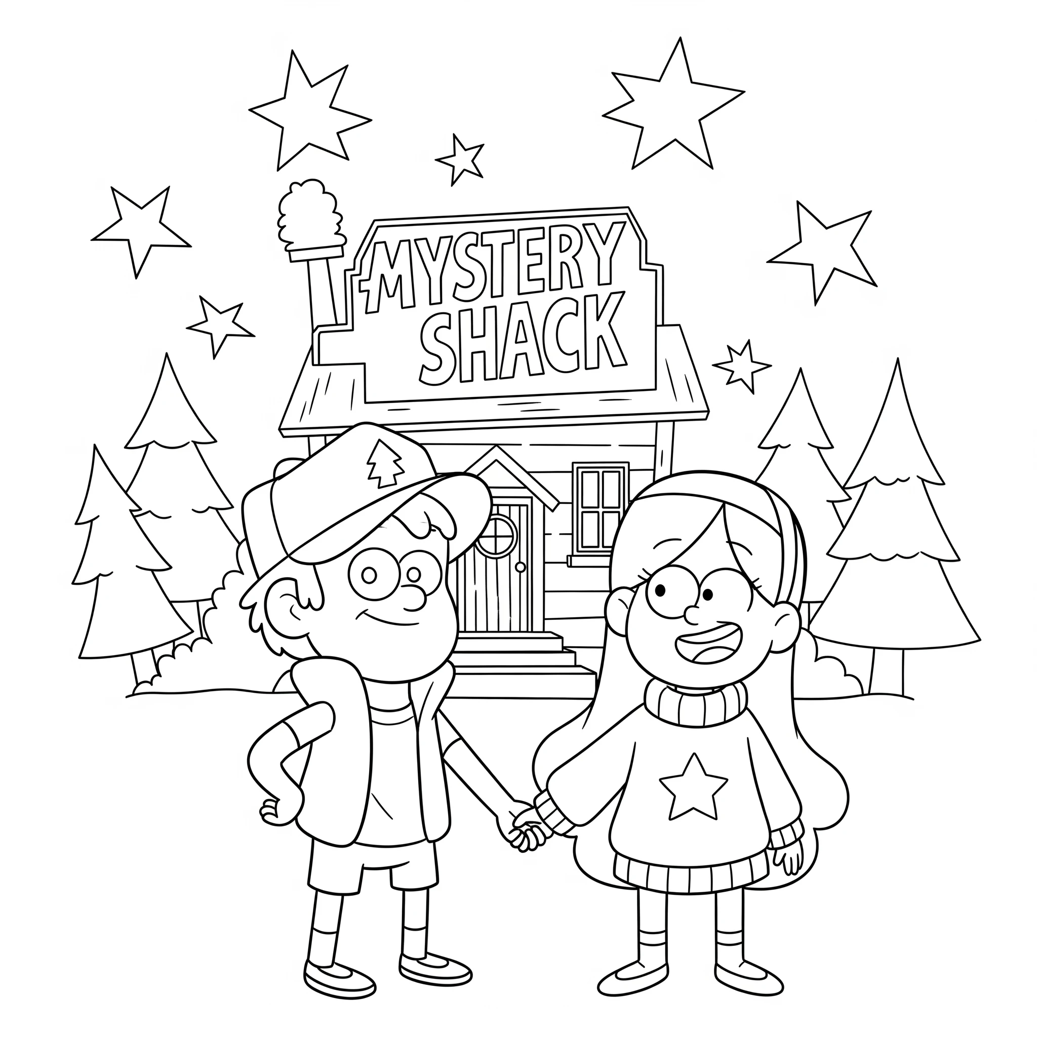 coloriage Gravity Falls pour enfant 1