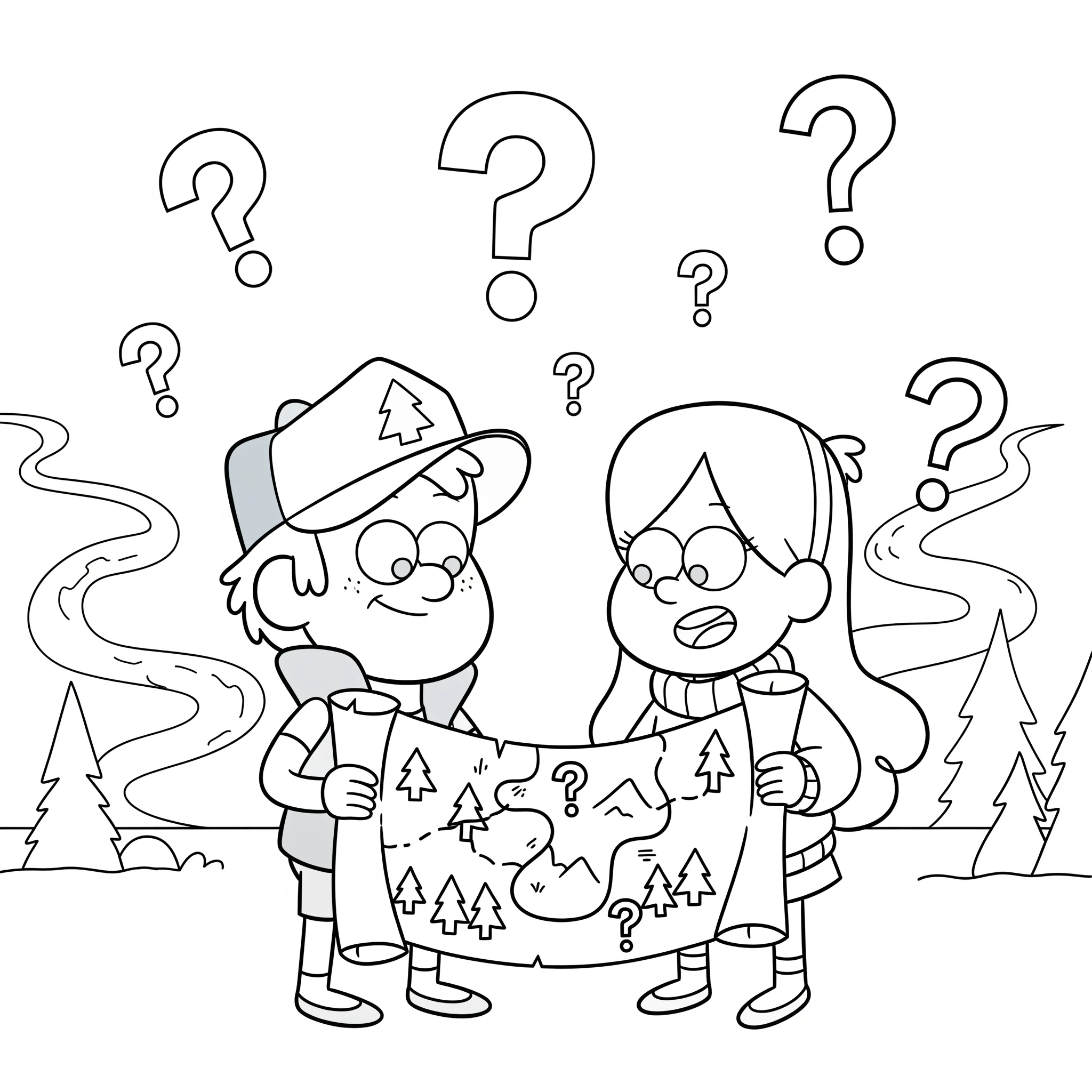coloriage Gravity Falls pour enfant de 3 ans