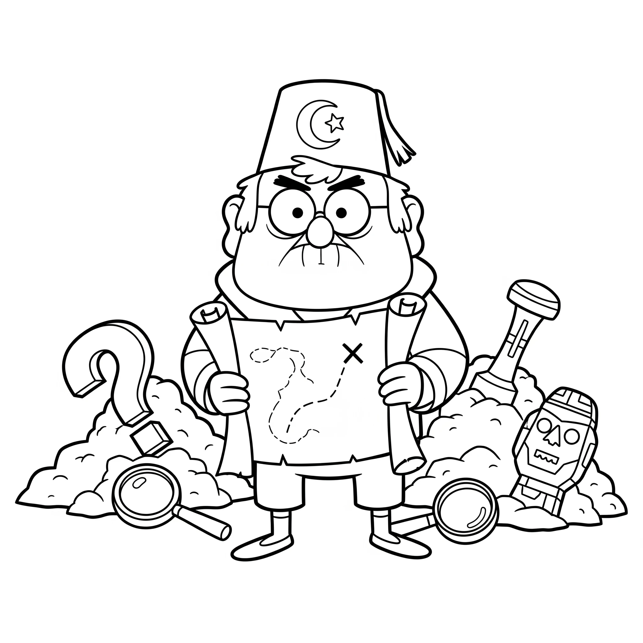 coloriage Gravity Falls à imprimer a4