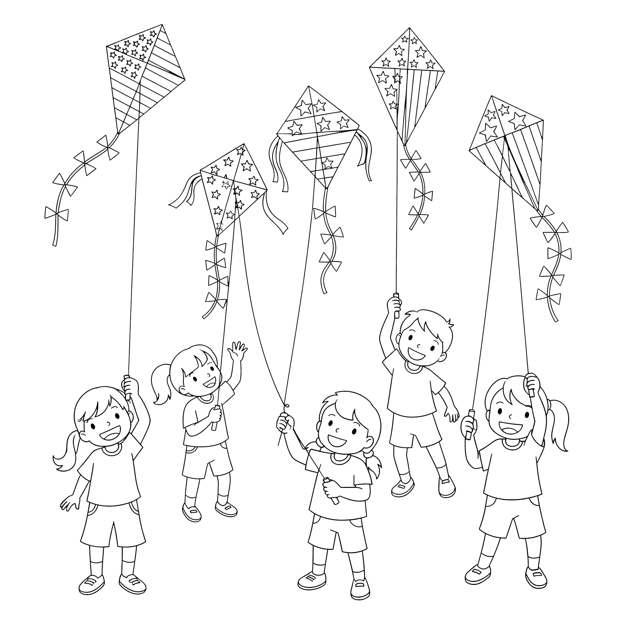 image pour coloriage Labor Day enfant 1