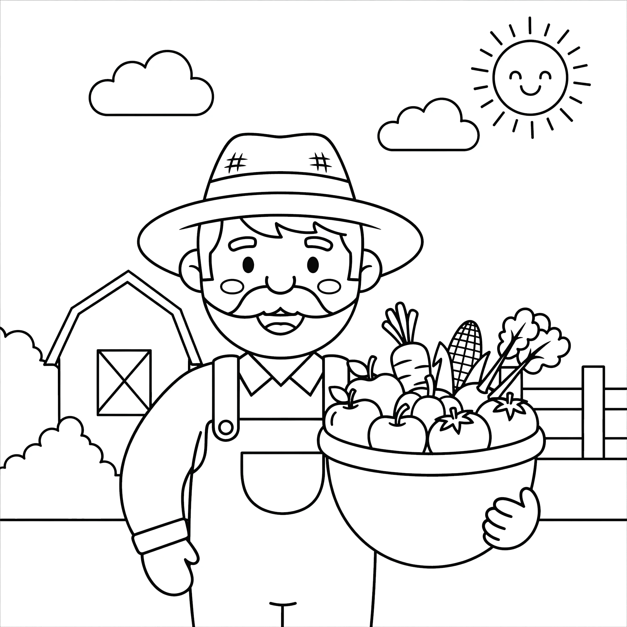 coloriage Labor Day a imprimer pour enfant de 4 ans
