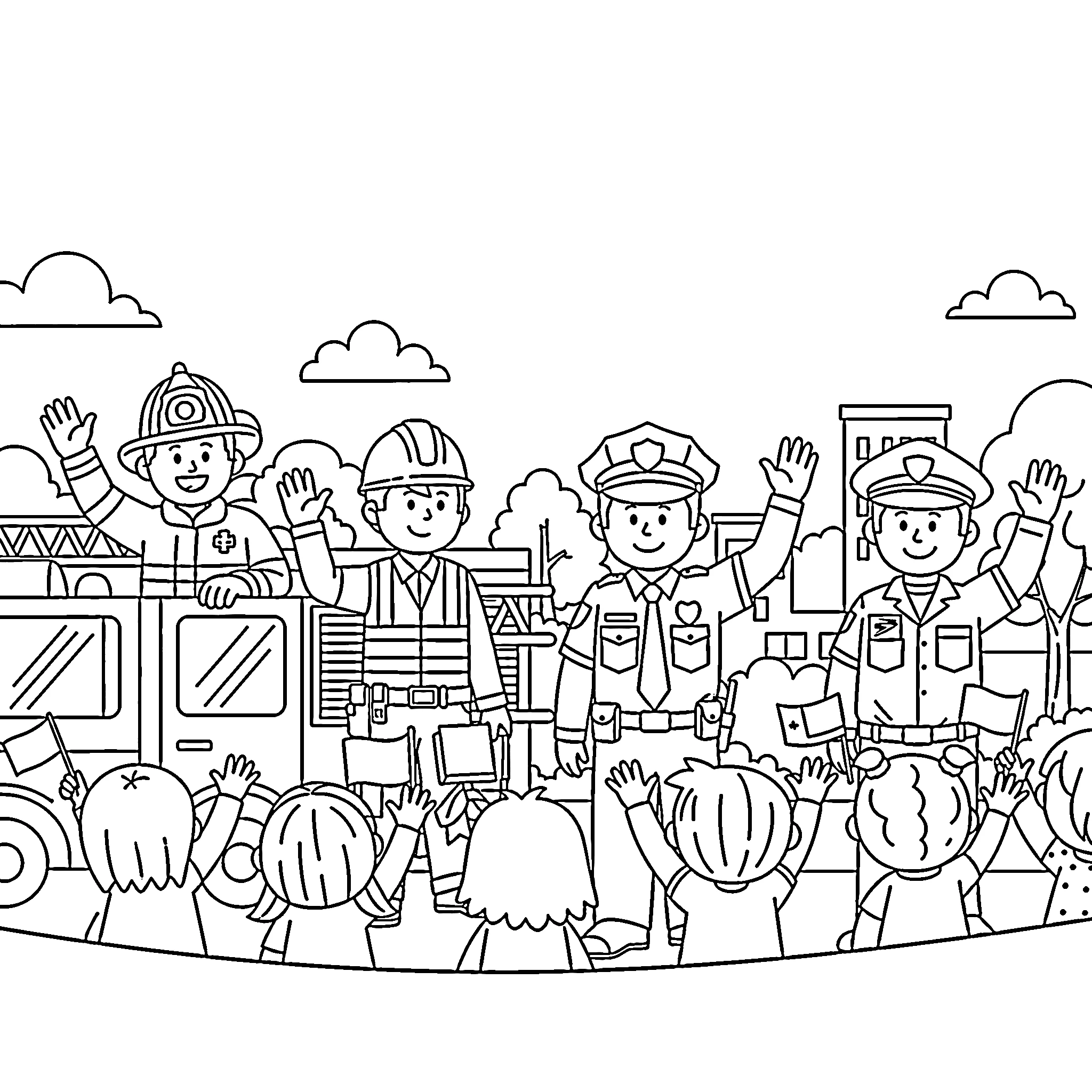 image pour coloriage Labor Day enfant