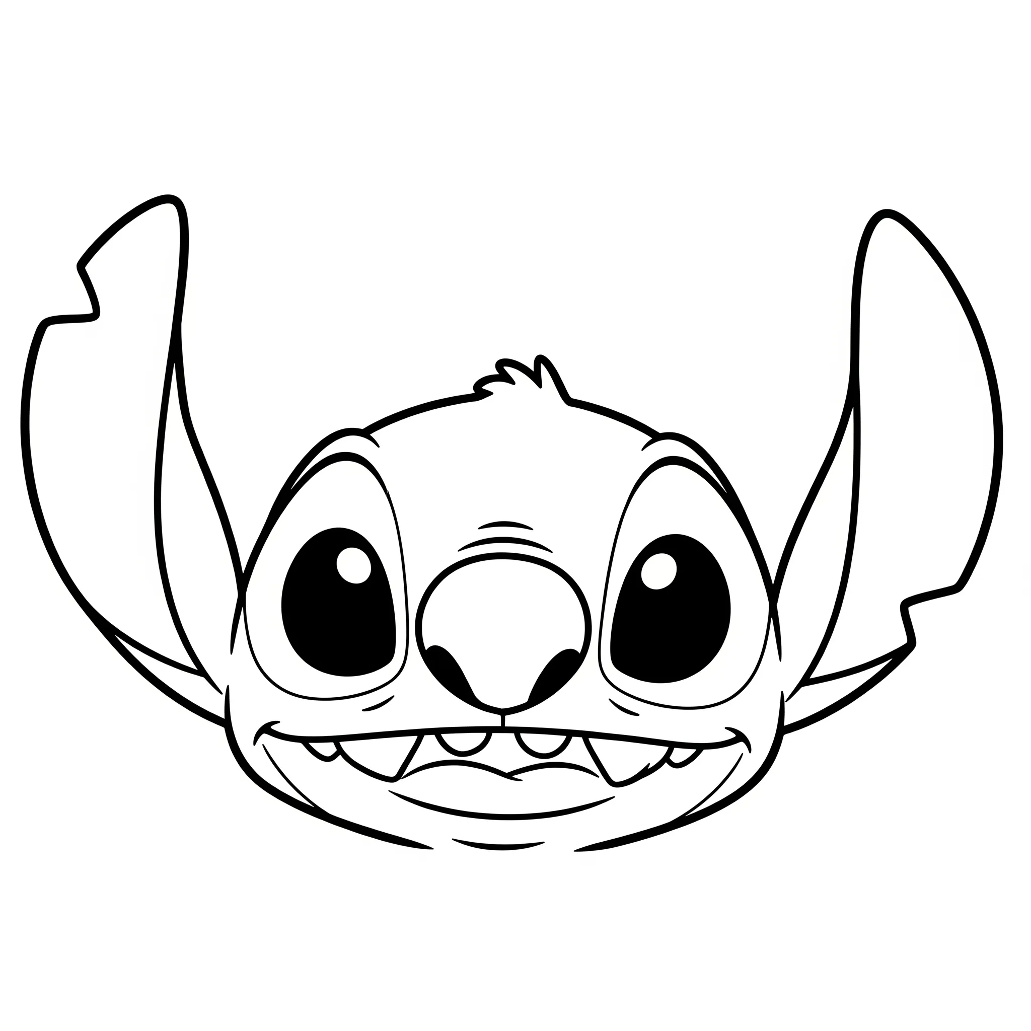 coloriage Le visage de Stitch et decoupage