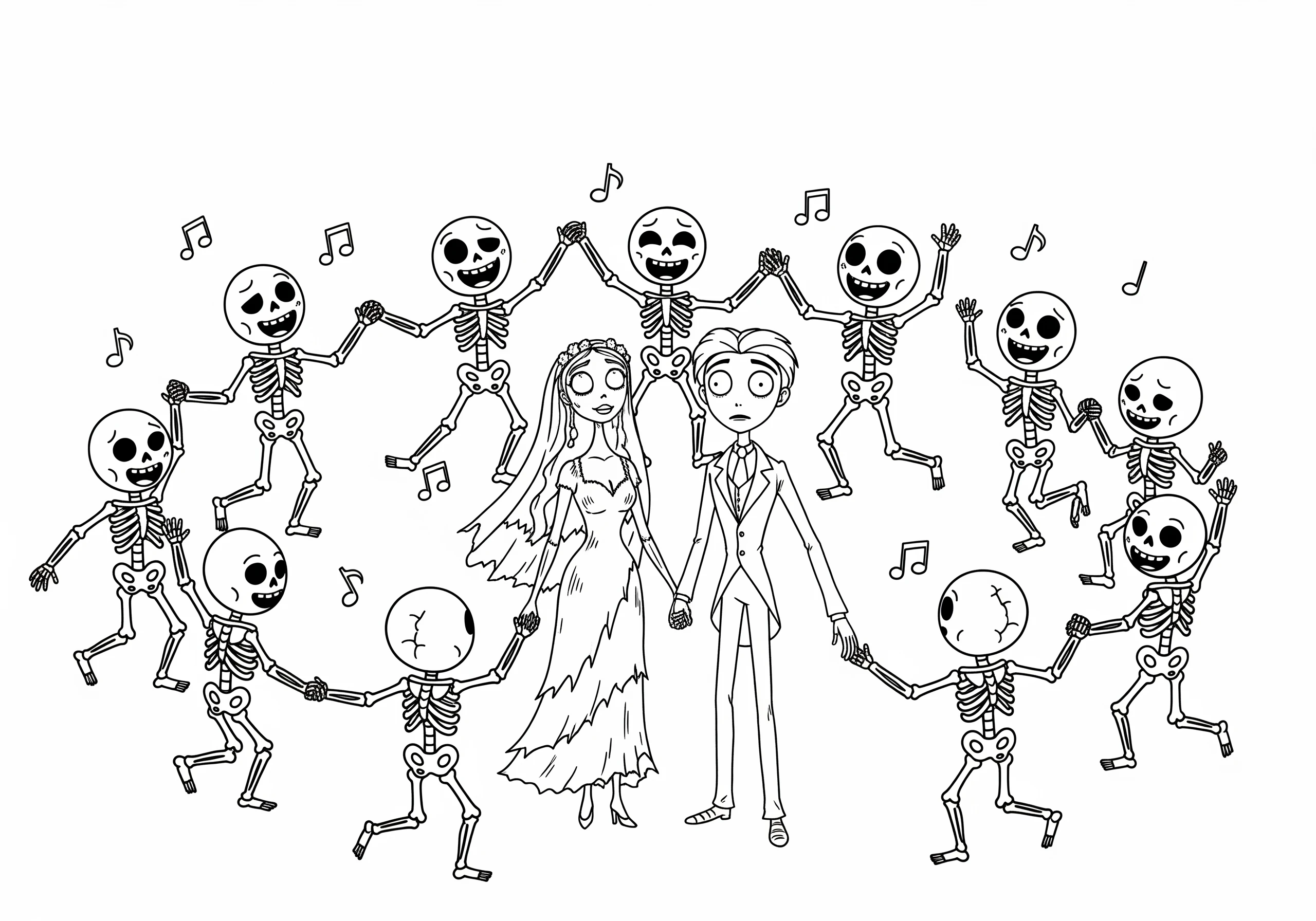 coloriage Les Noces Funèbres a imprimer 1
