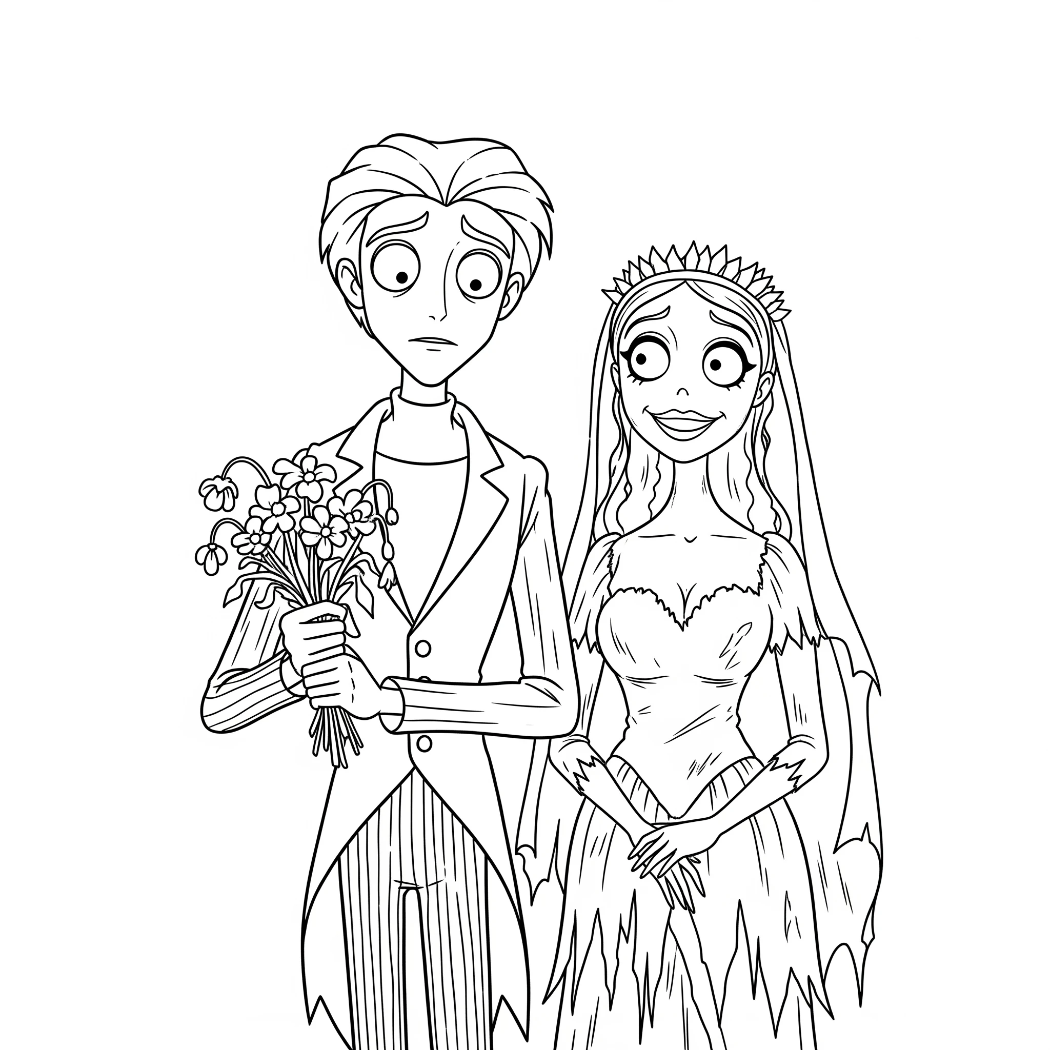 coloriage Les Noces Funèbres pour enfant à imprimer
