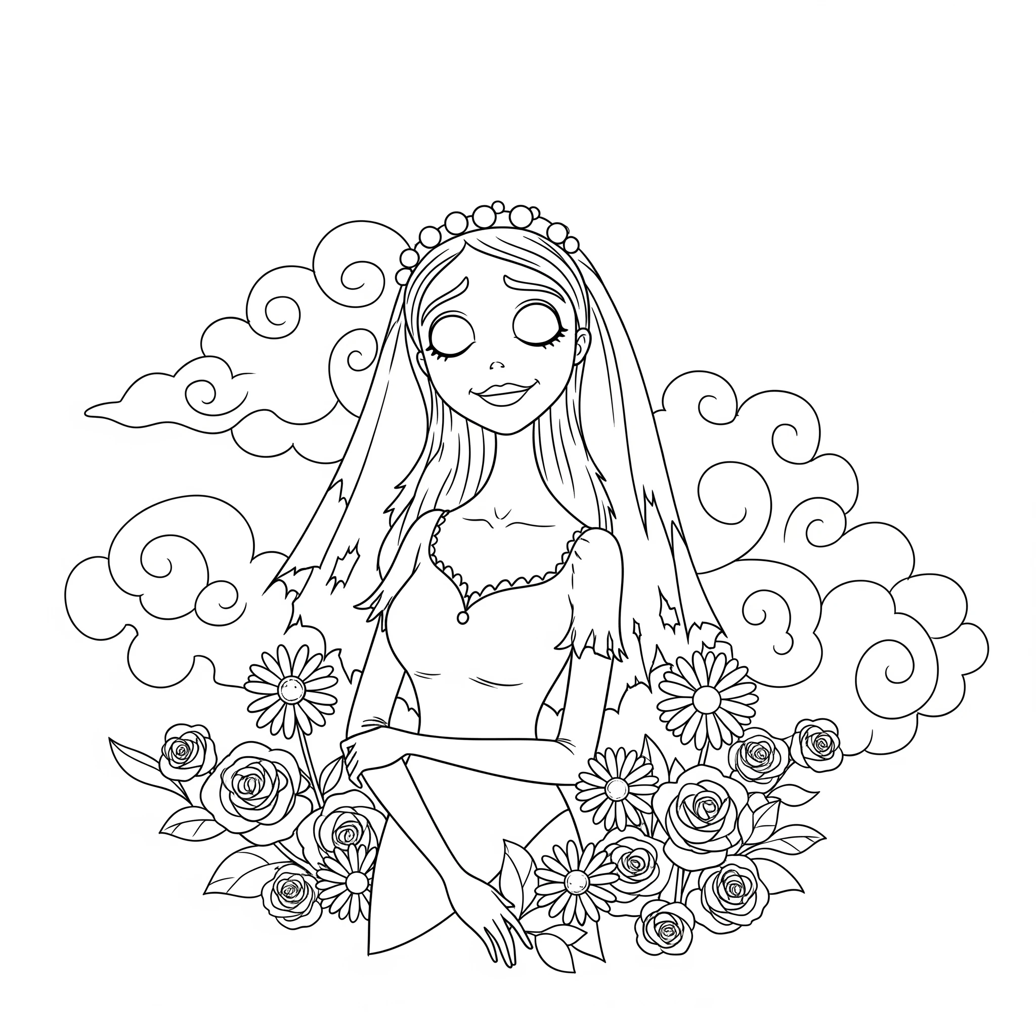 coloriage Les Noces Funèbres pour primaire