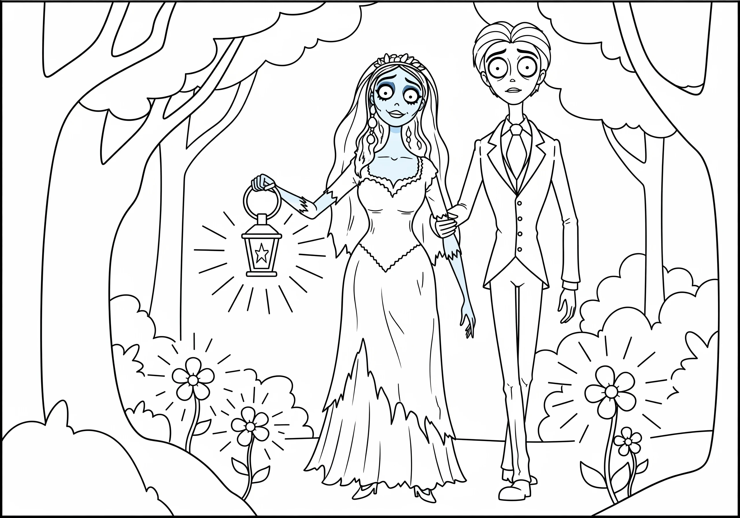 coloriage Les Noces Funèbres à imprimer a4