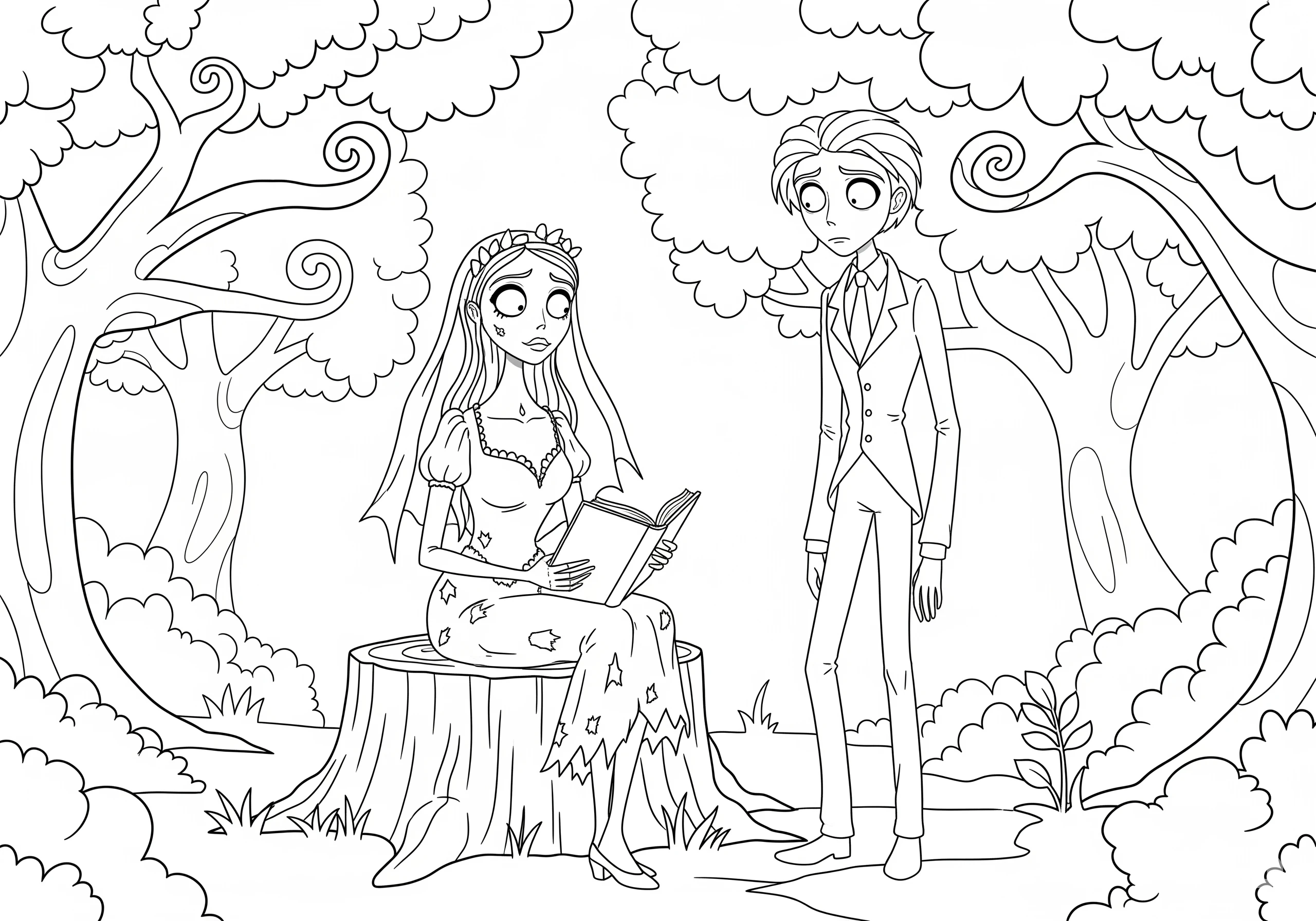coloriage Les Noces Funèbres en ligne