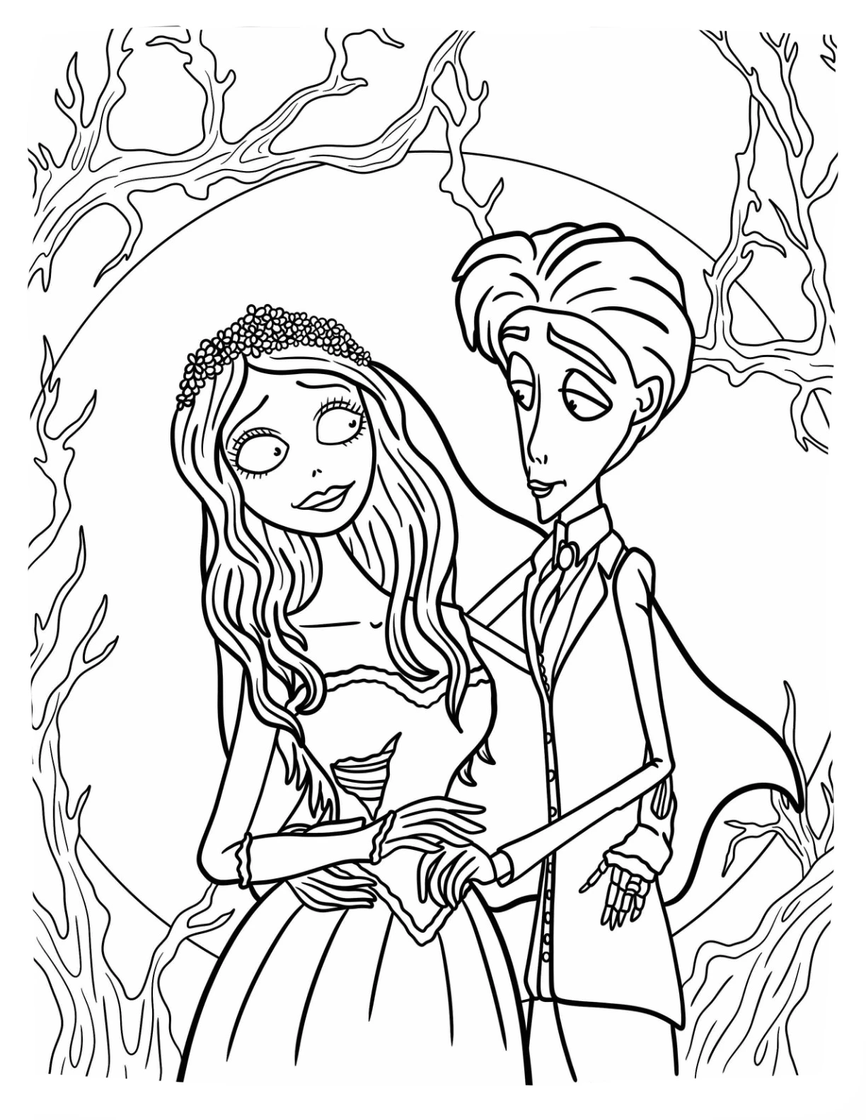 coloriage Les Noces Funèbres pour enfant de 5 ans