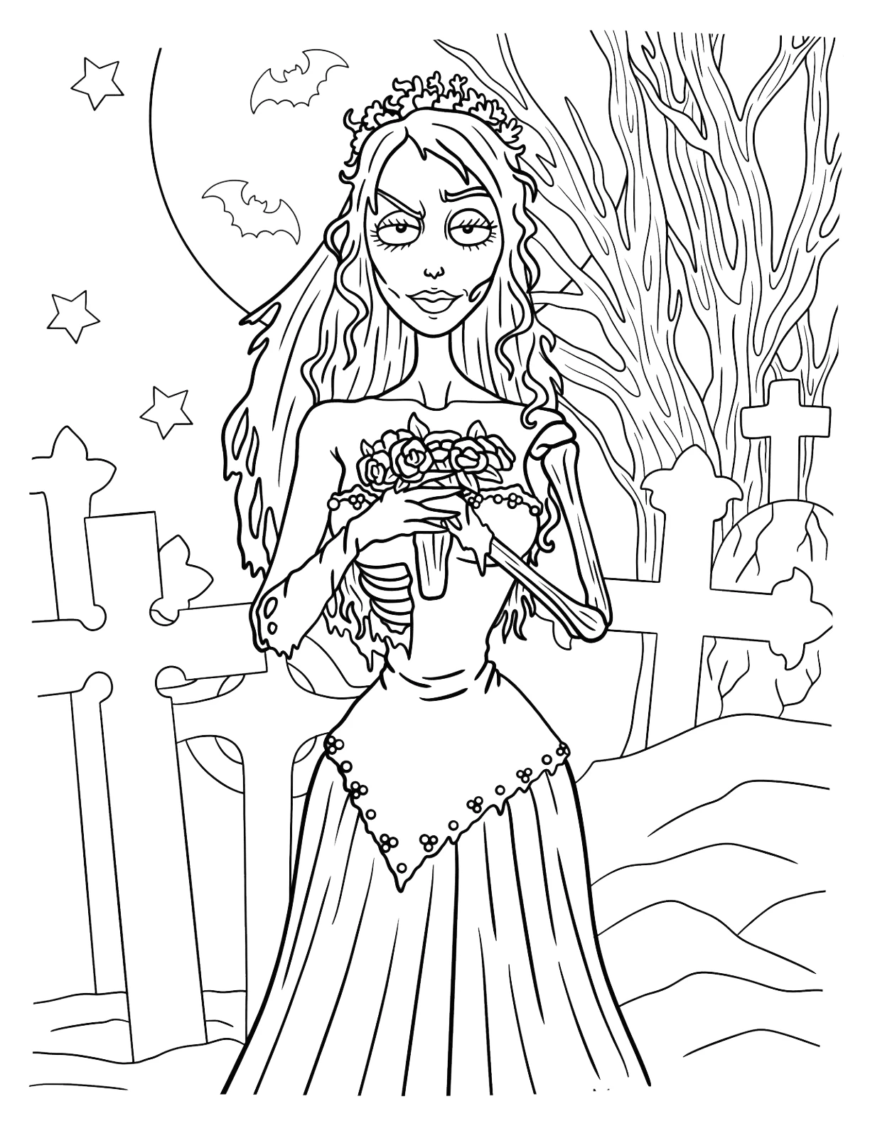 coloriage Les Noces Funèbres à imprimer 1