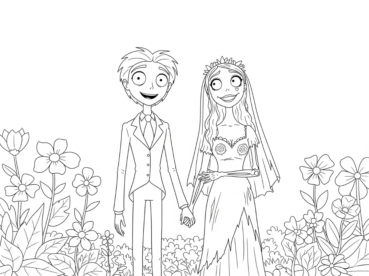 coloriage Les Noces Funèbres à imprimer gratuitement pdf