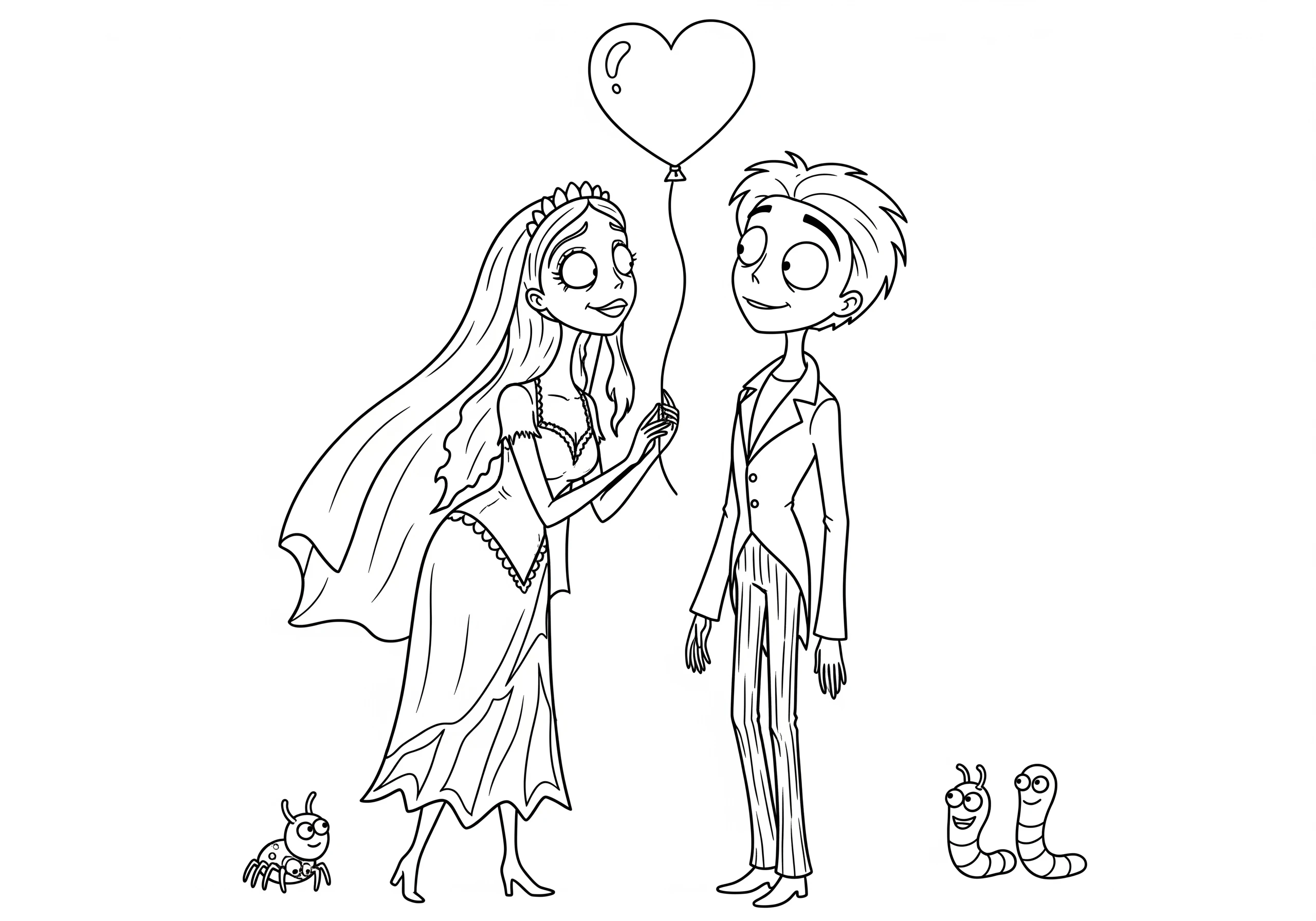 coloriage Les Noces Funèbres à imprimer pour enfants