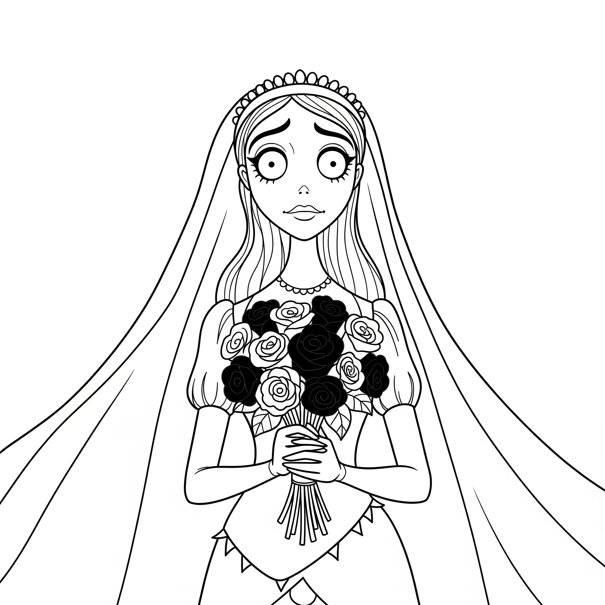 coloriage Les Noces Funèbres educatif pour enfant