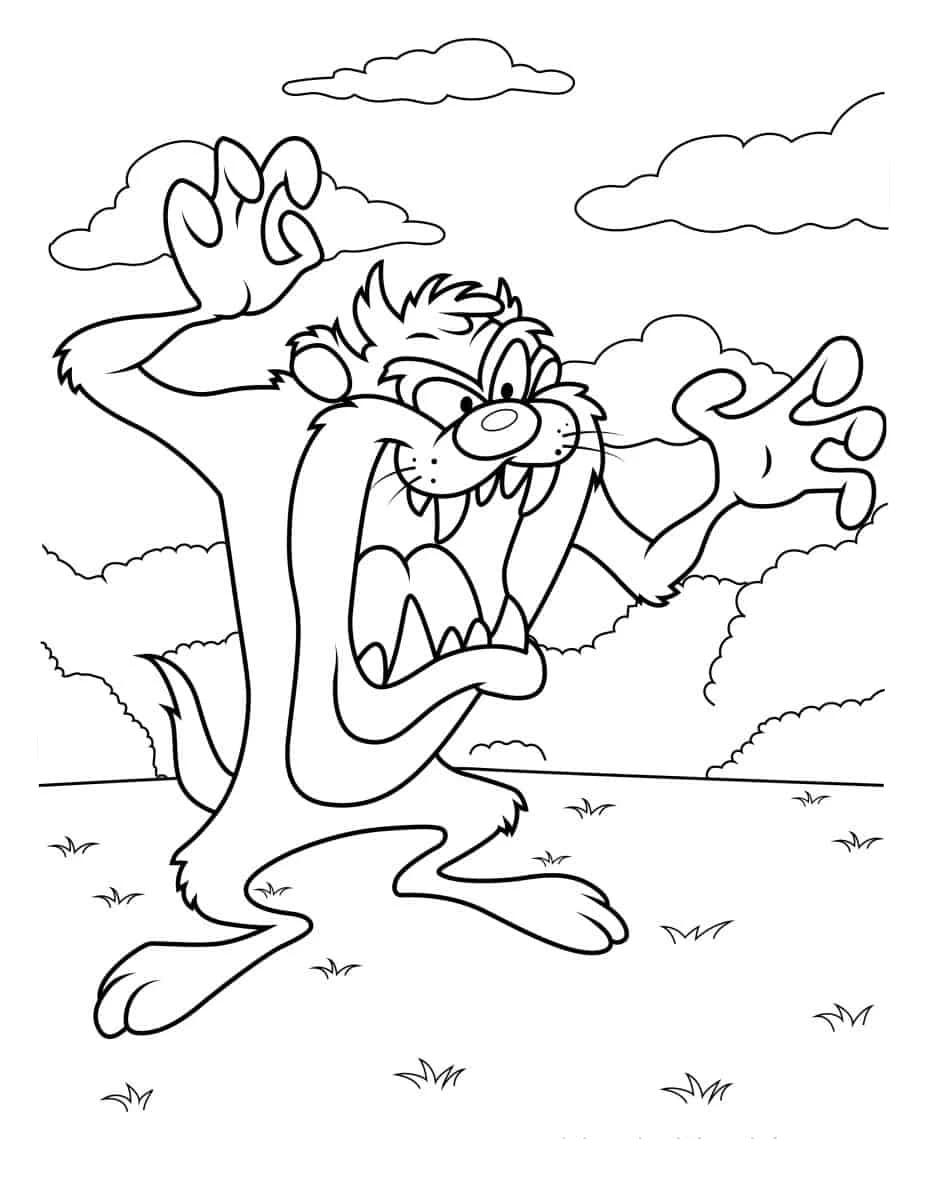 coloriage Looney Tunes à imprimer pour enfant de 7 ans